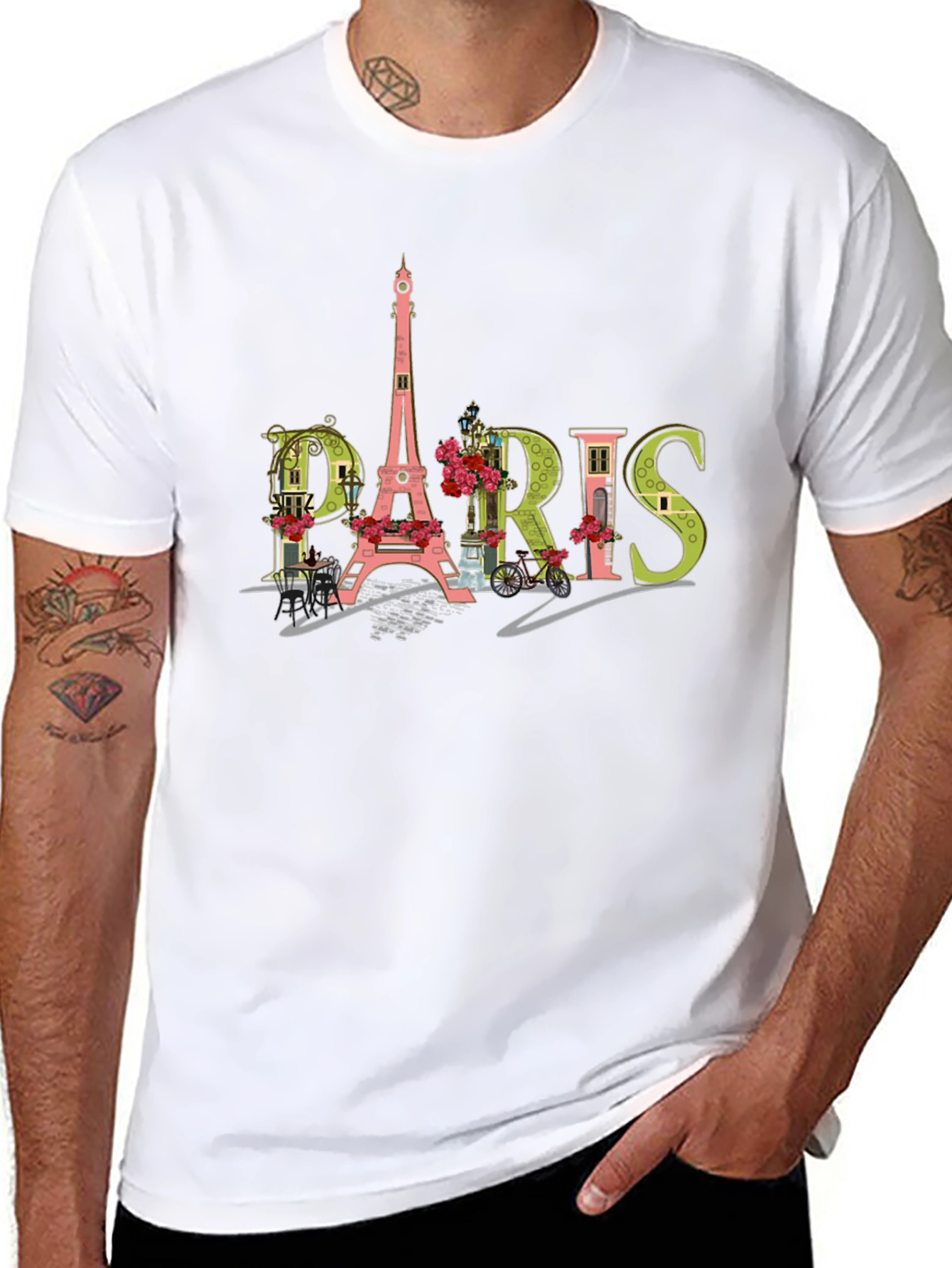 Paris Graphic T-Shirt - Eiffel Tower