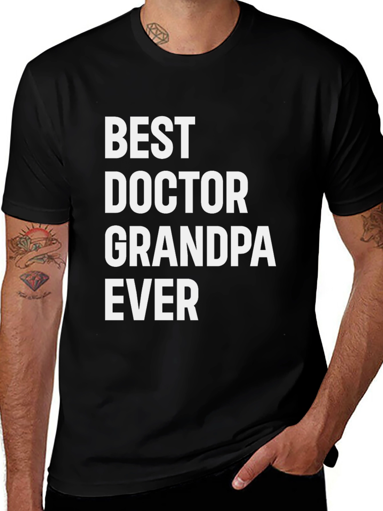 Best Doctor Grandpa Ever - Novelty T-Shirt