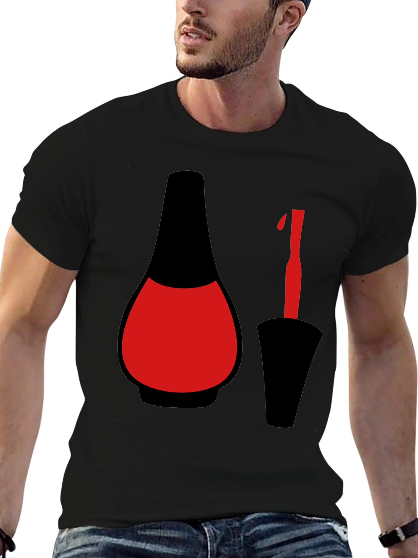 Nail Polish Graphic Tee - Black T-Shirt