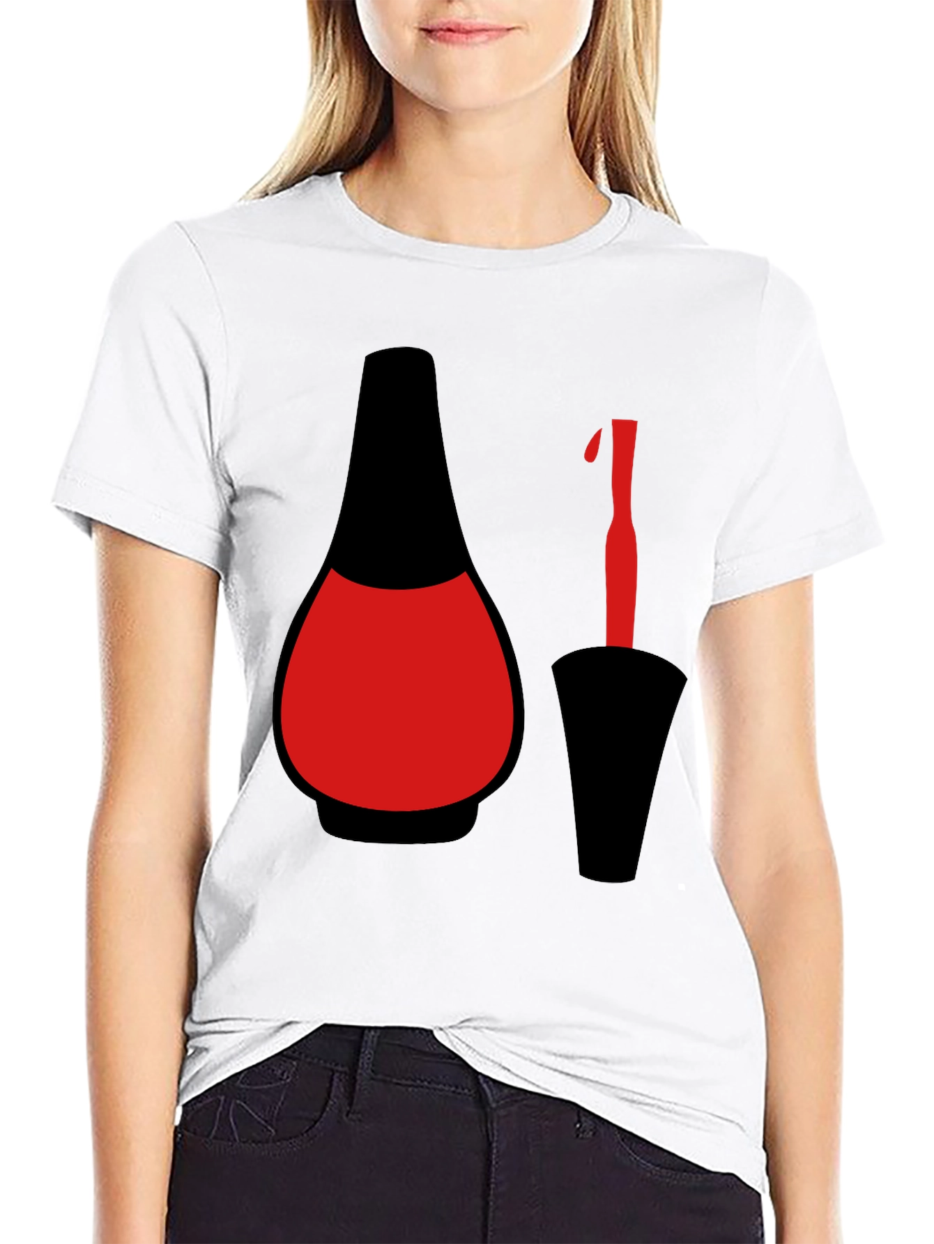 Nail Polish Graphic Tee - Black T-Shirt