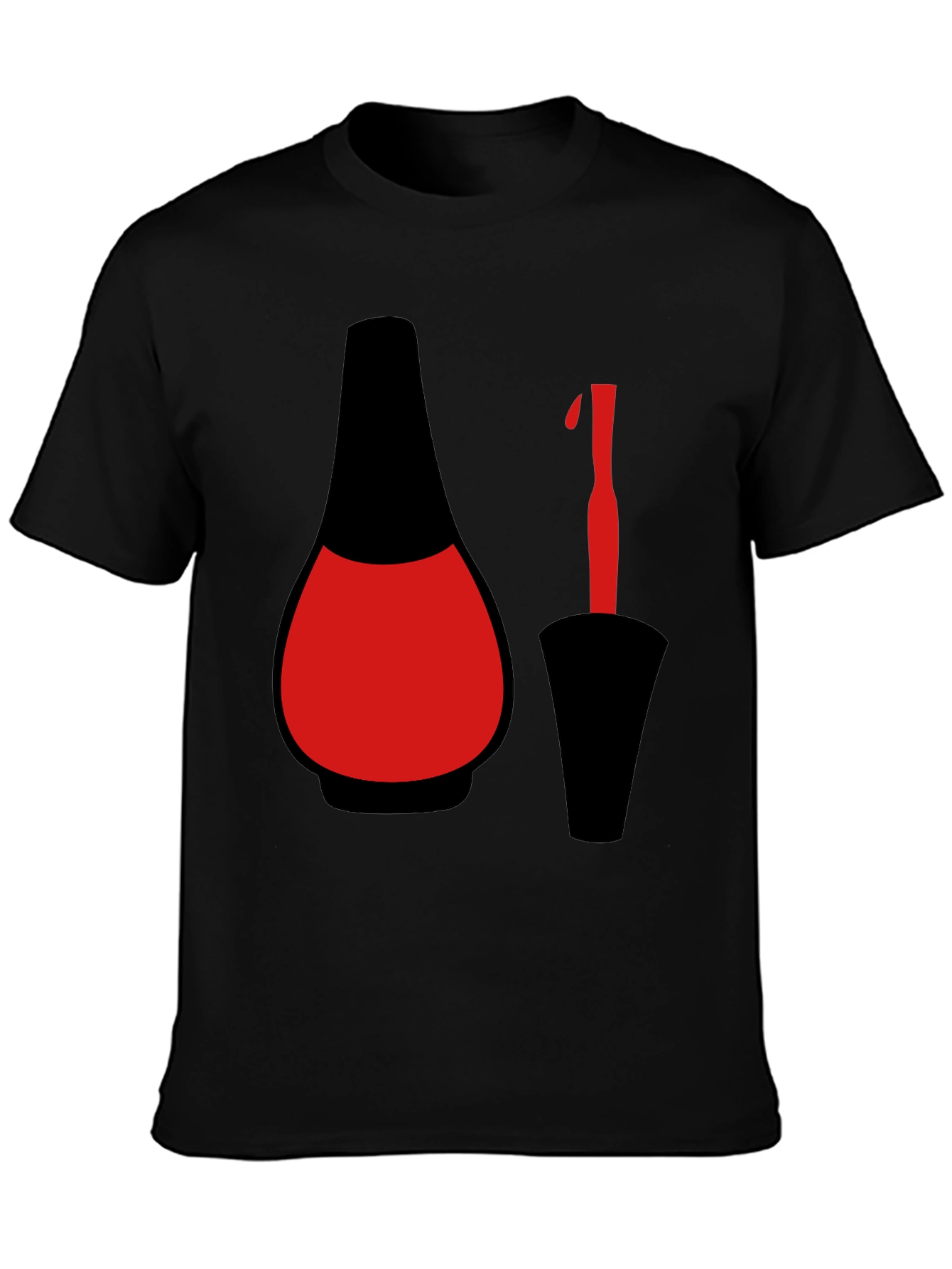 Nail Polish Graphic Tee - Black T-Shirt