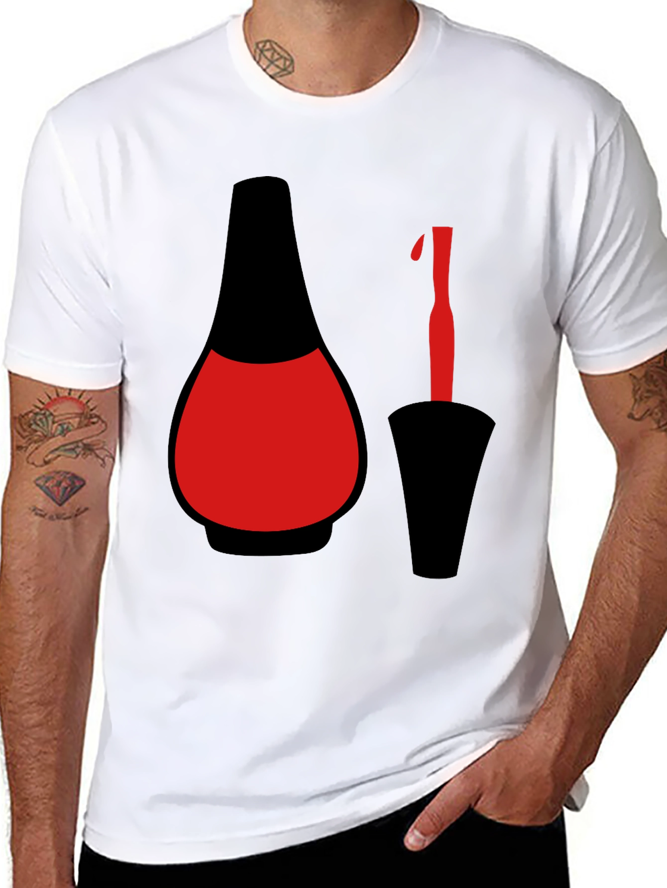 Nail Polish Graphic Tee - Black T-Shirt