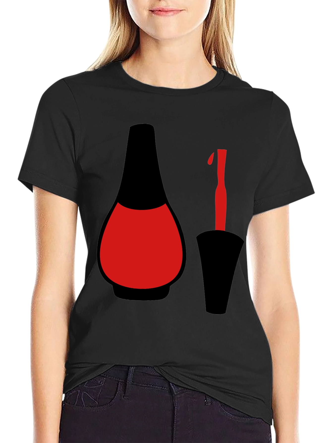 Nail Polish Graphic Tee - Black T-Shirt