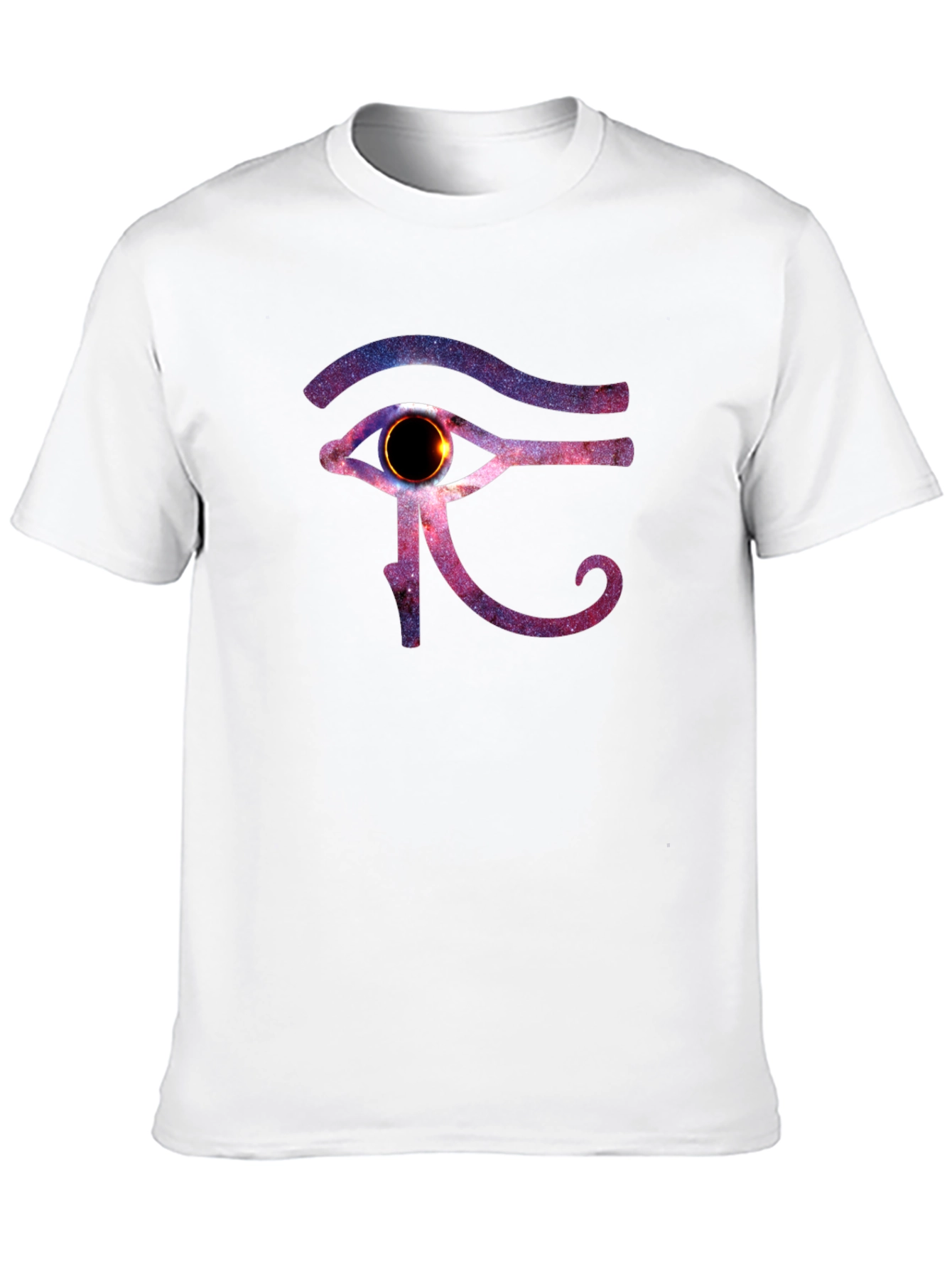 Eye of Ra Galaxy Print Black T-Shirt
