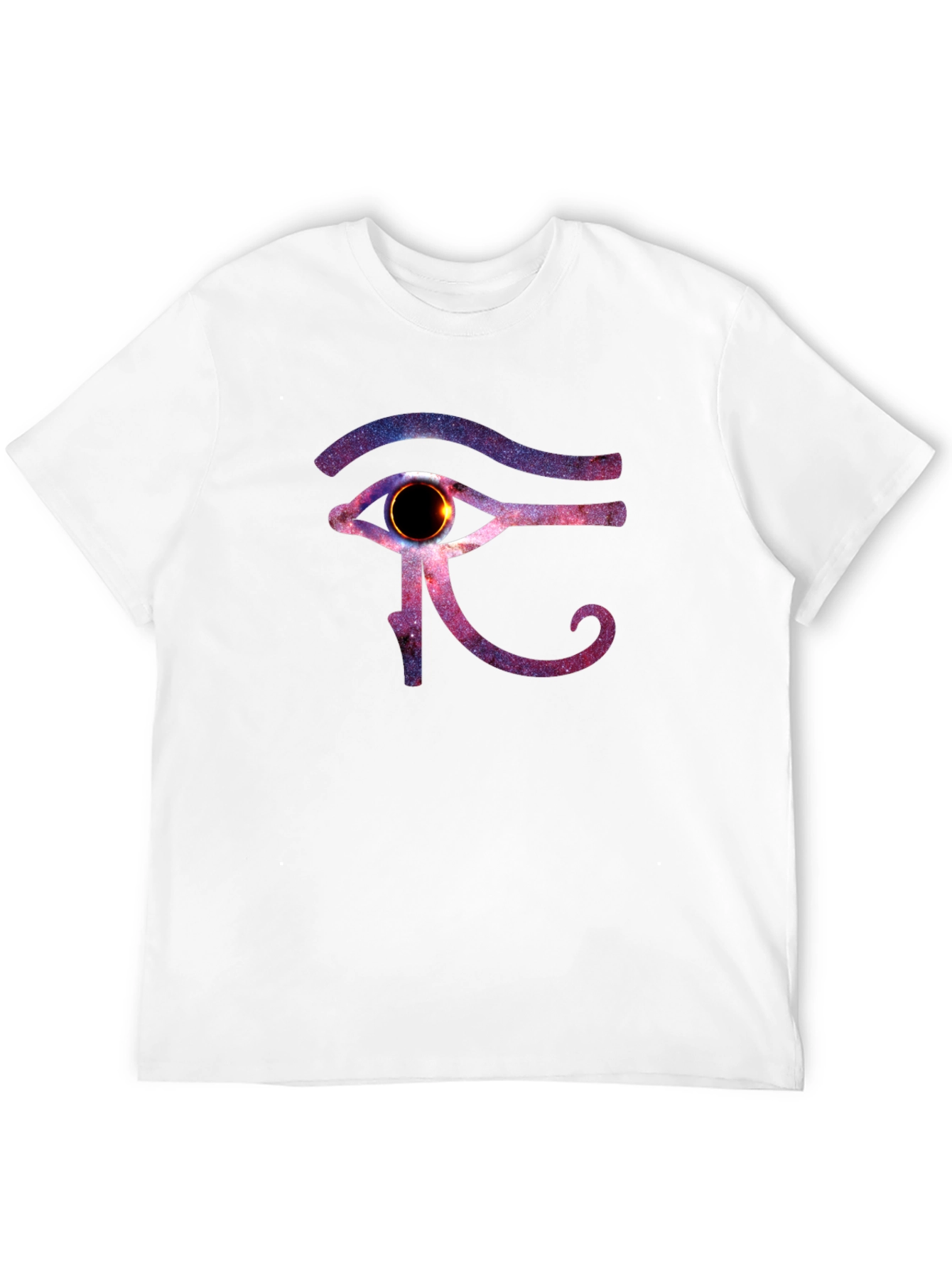 Eye of Ra Galaxy Print Black T-Shirt