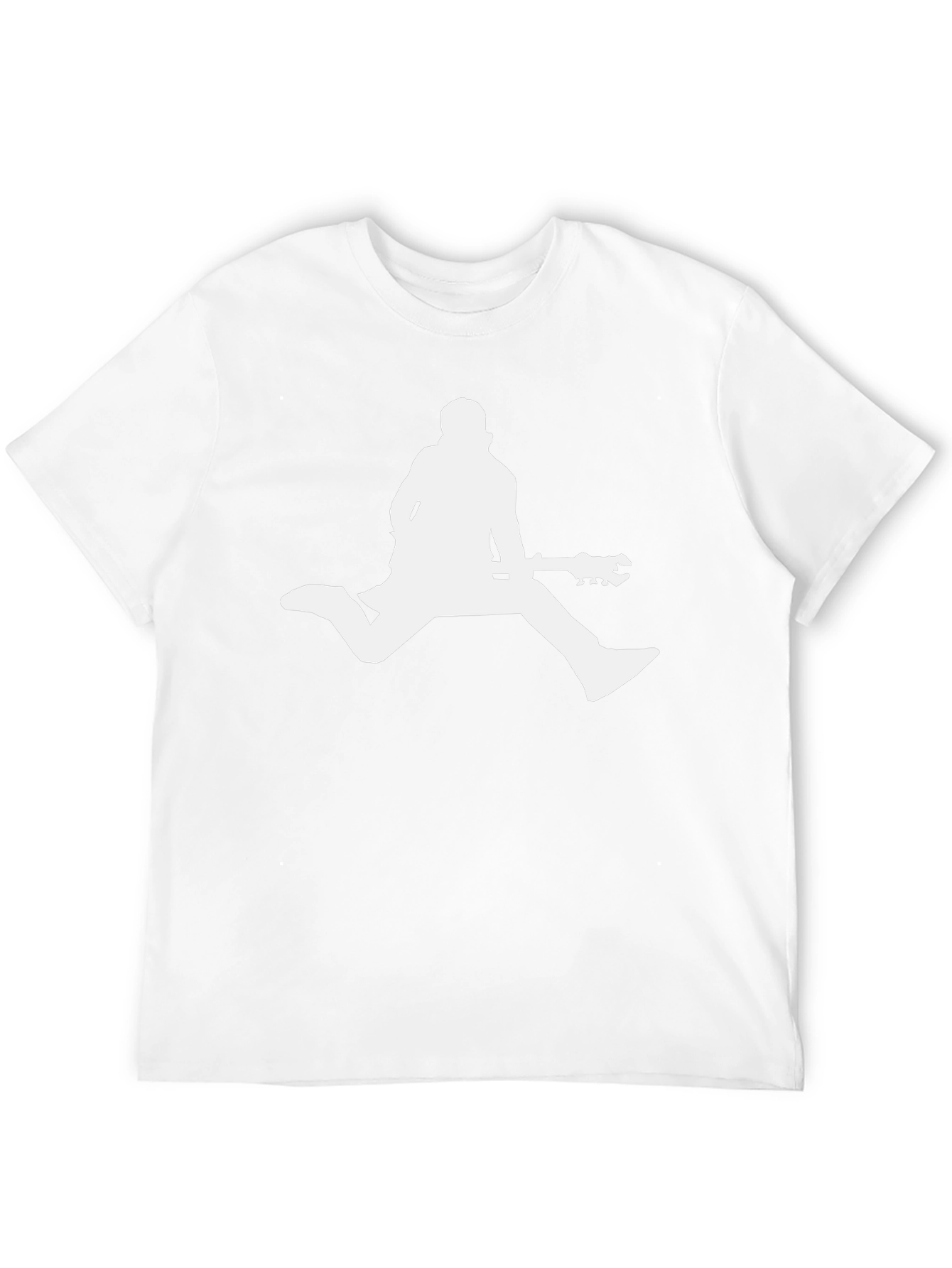 Musician Silhouette Graphic Tee - Black Cotton Shirt