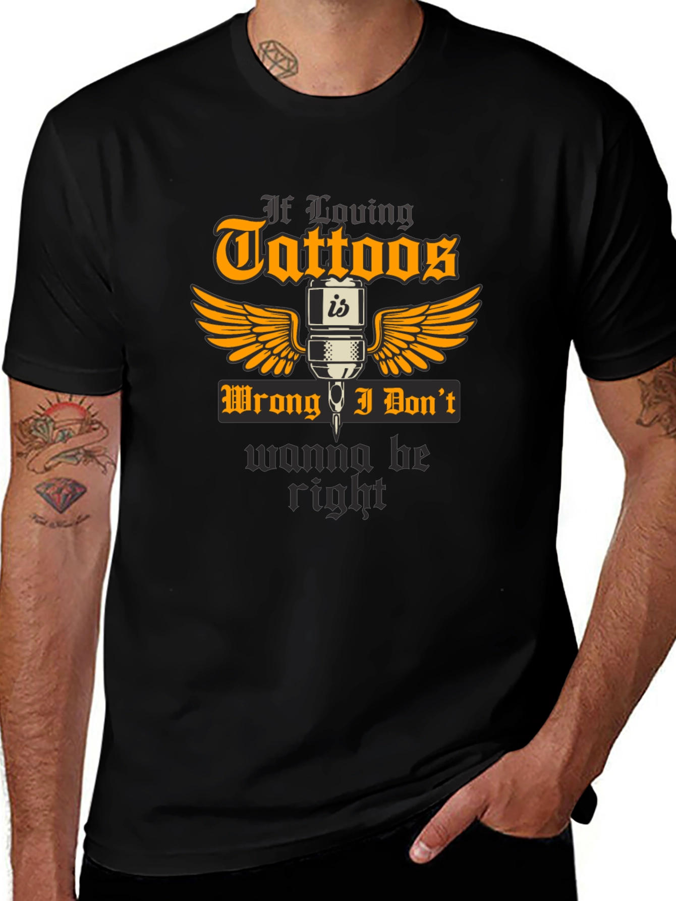 Tattoo Lovers Black Graphic T-Shirt