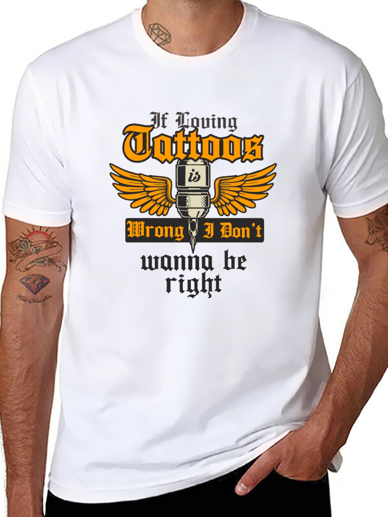 Tattoo Lovers Black Graphic T-Shirt