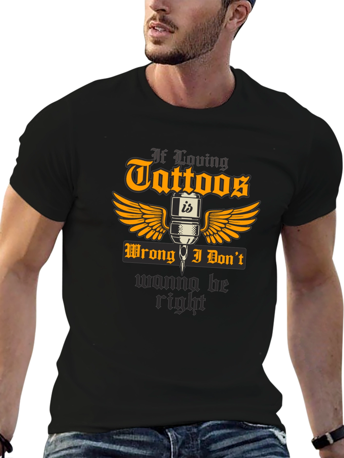 Tattoo Lovers Black Graphic T-Shirt