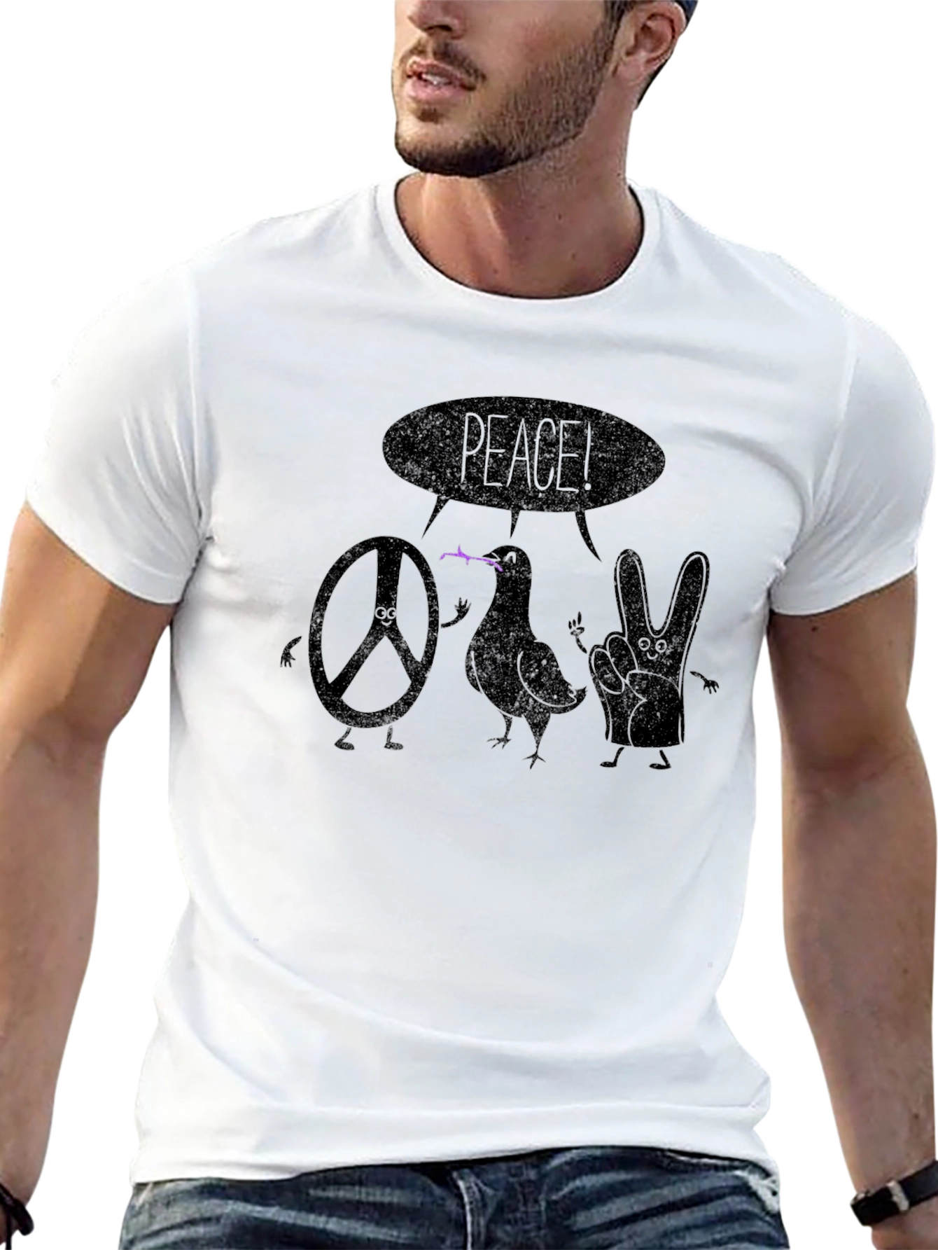 Peace Sign Graphic T-Shirt