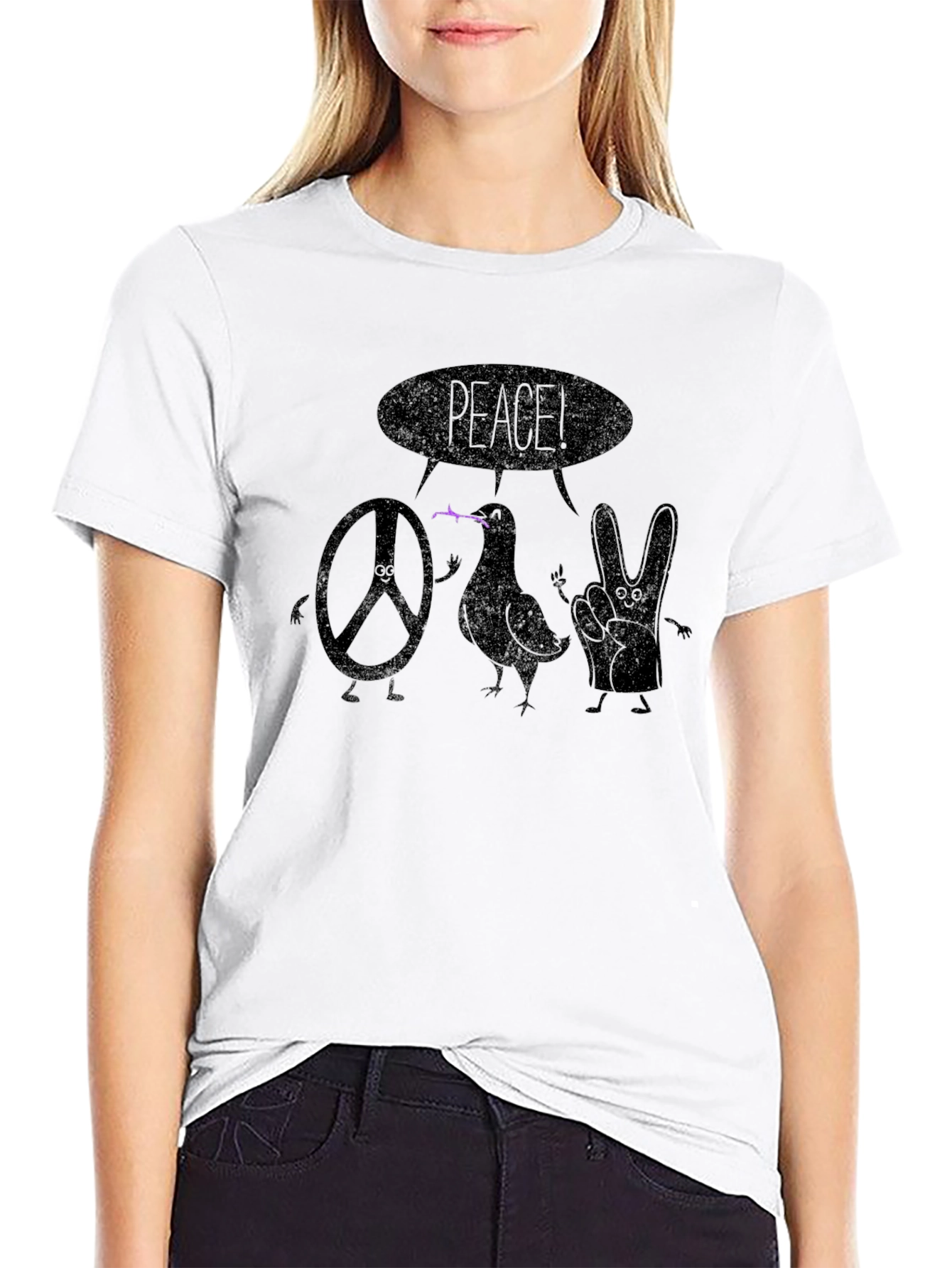 Peace Sign Graphic T-Shirt