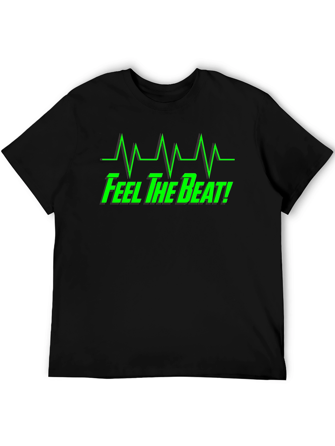 Feel The Beat Graphic Tee - Black Cotton