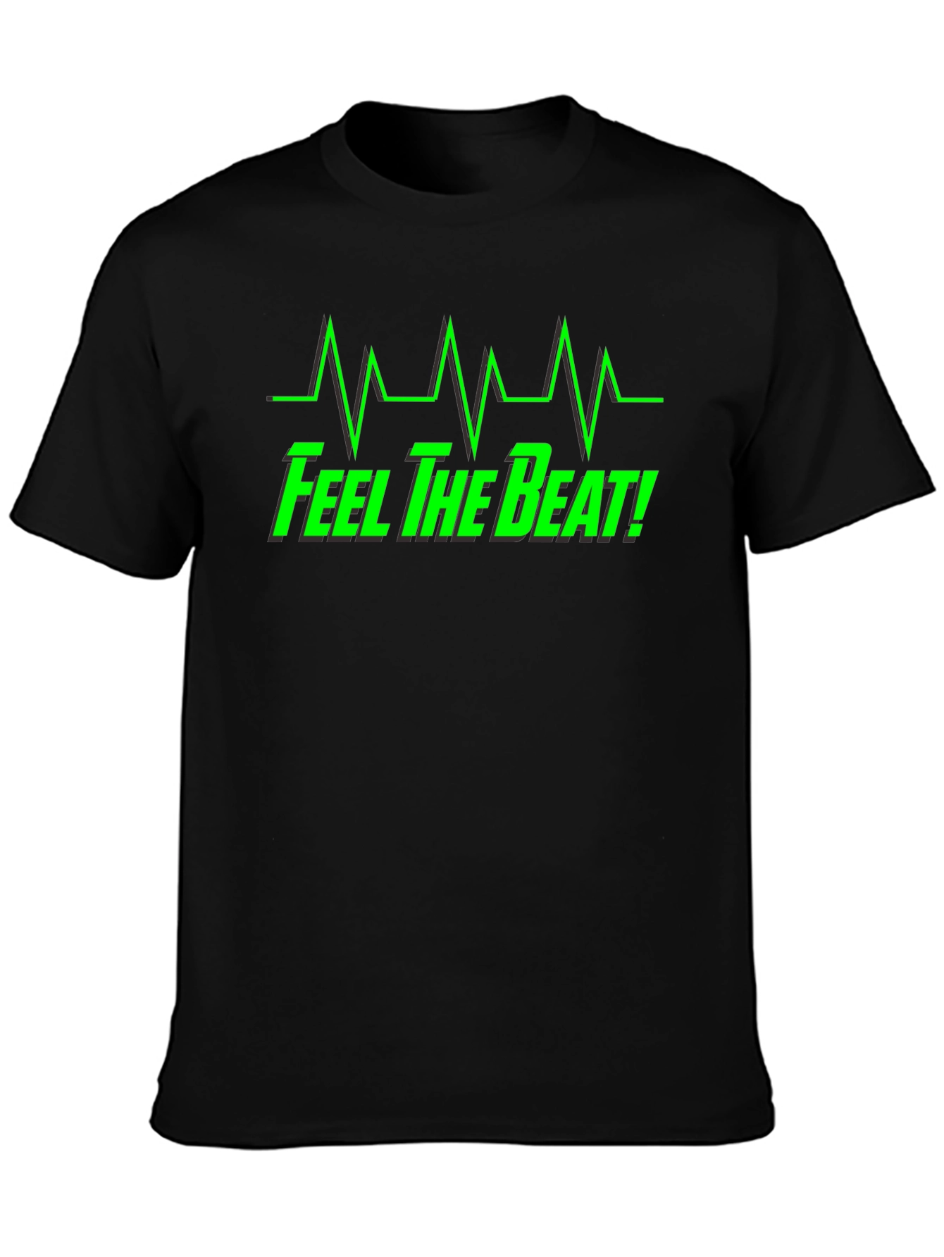 Feel The Beat Graphic Tee - Black Cotton