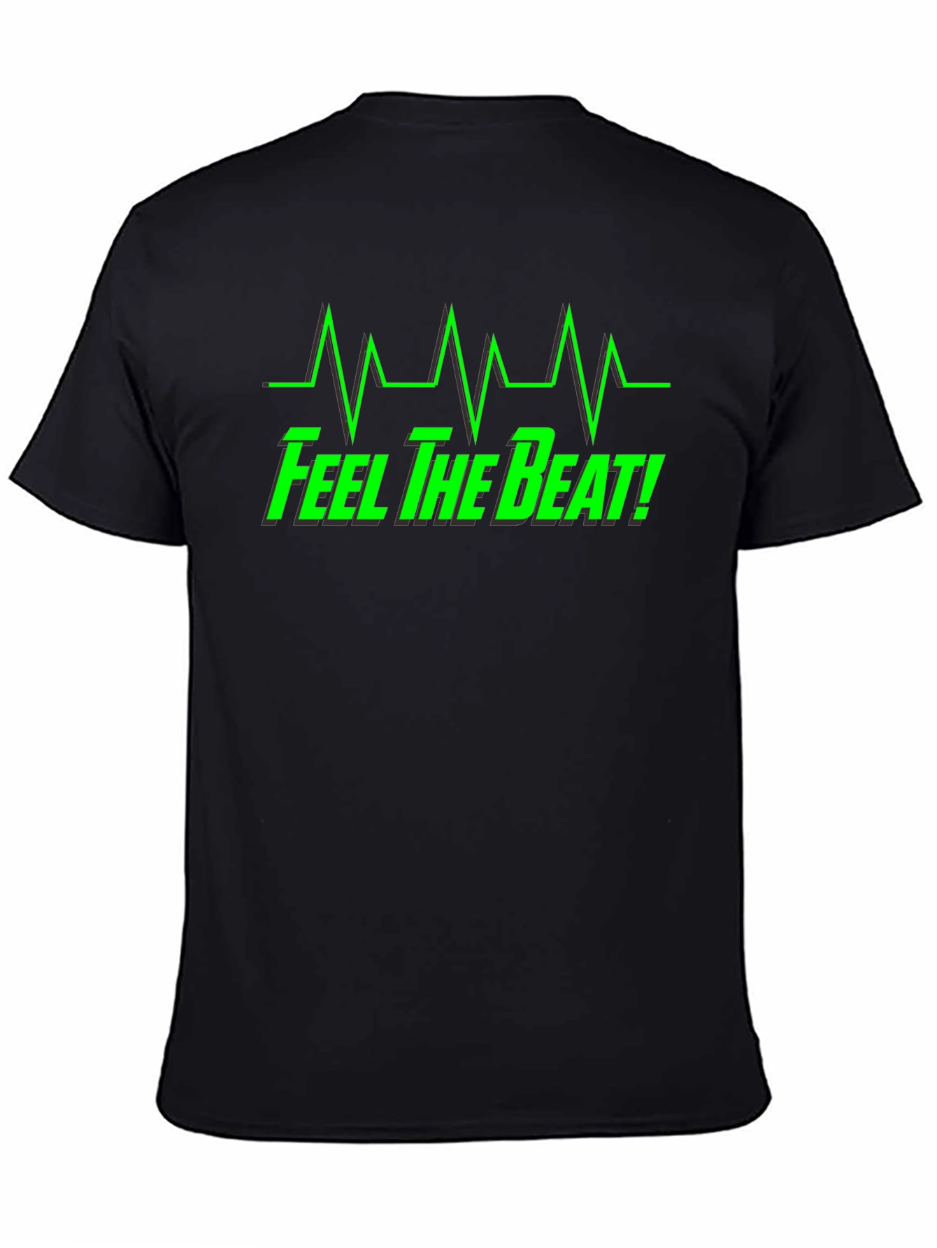 Feel The Beat Graphic Tee - Black Cotton
