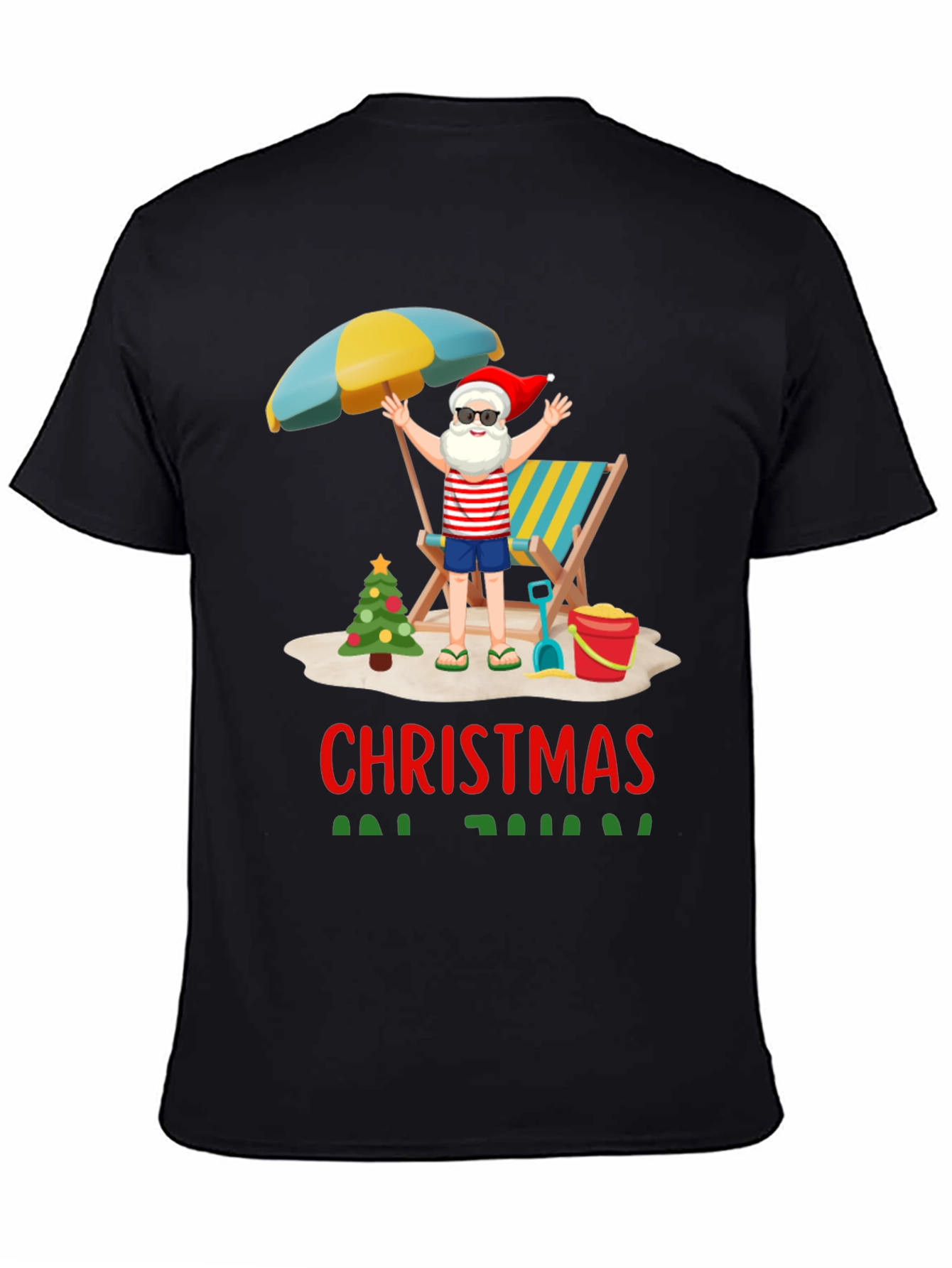 Christmas Beach Santa T-Shirt