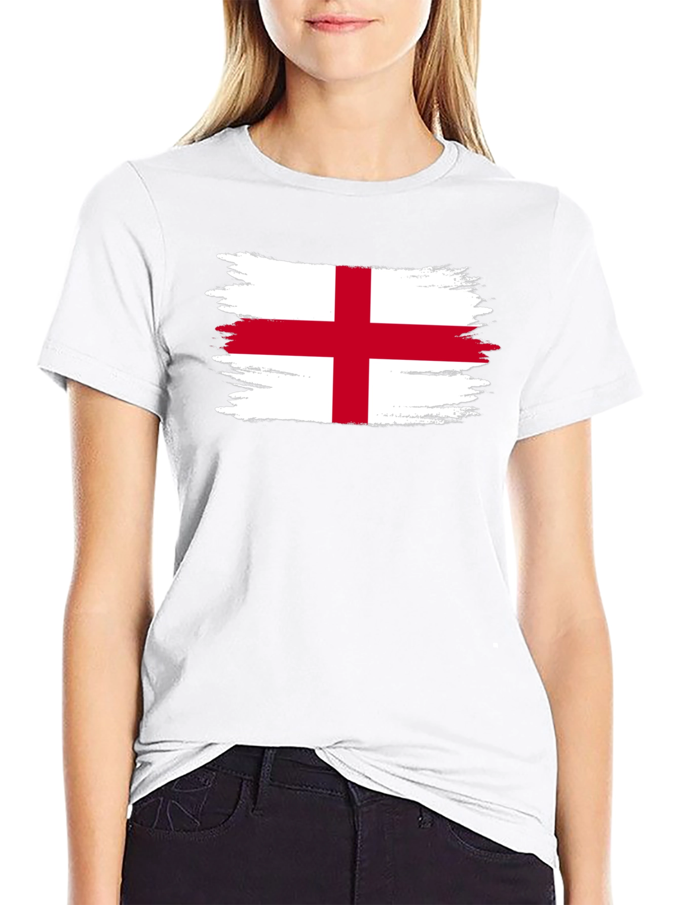 England Flag T-Shirt - Distressed Graphic Tee