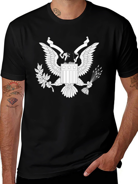 Eagle Graphic Print Black T-Shirt
