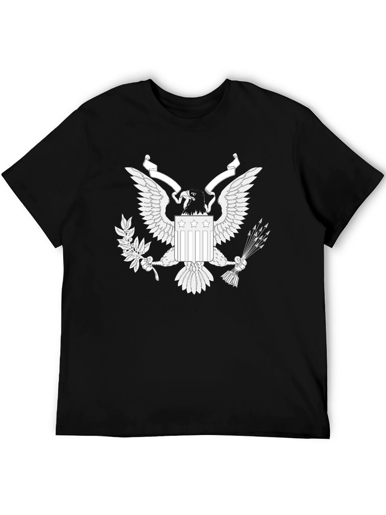 Eagle Graphic Print Black T-Shirt