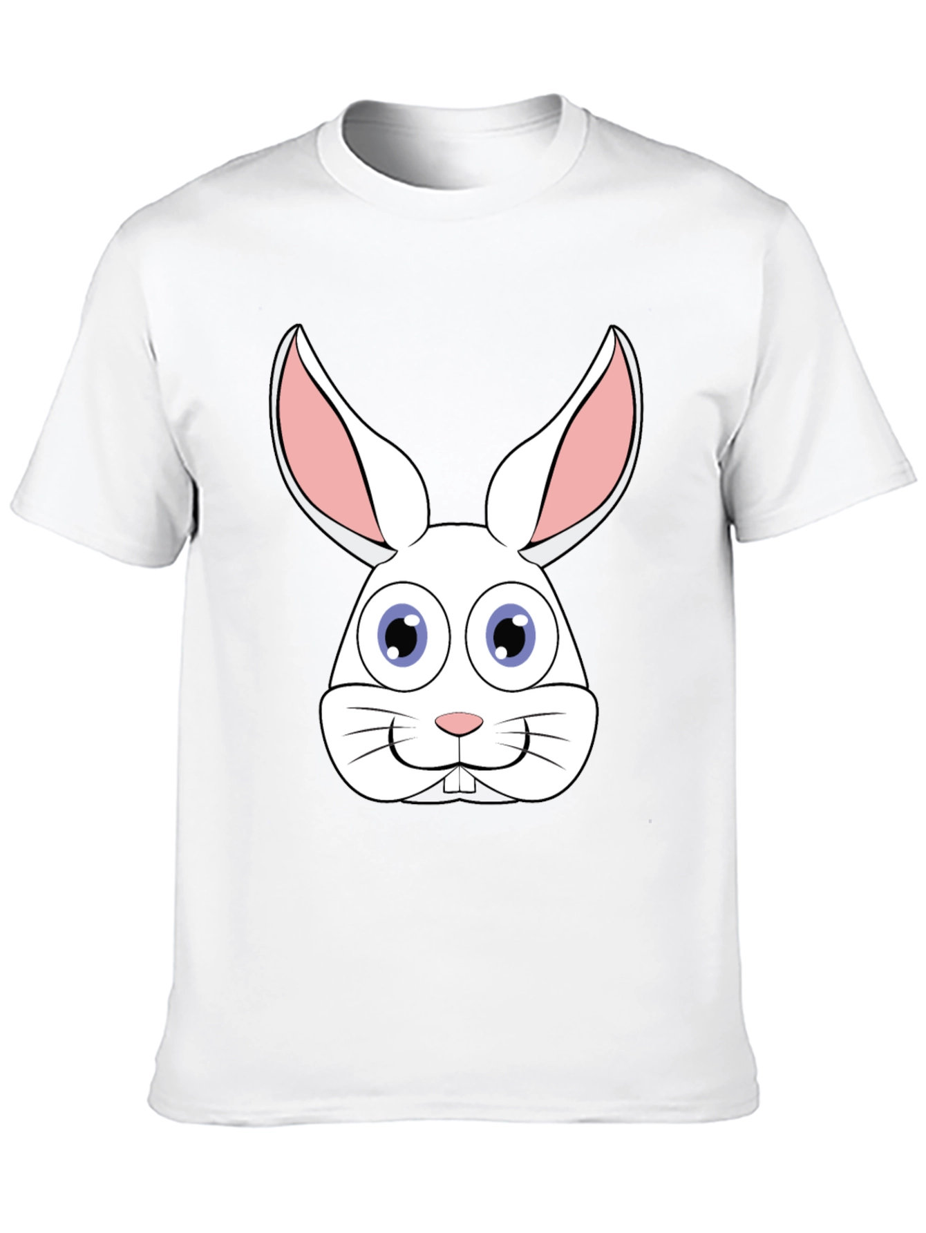 Funny Easter Bunny Face Black T-Shirt