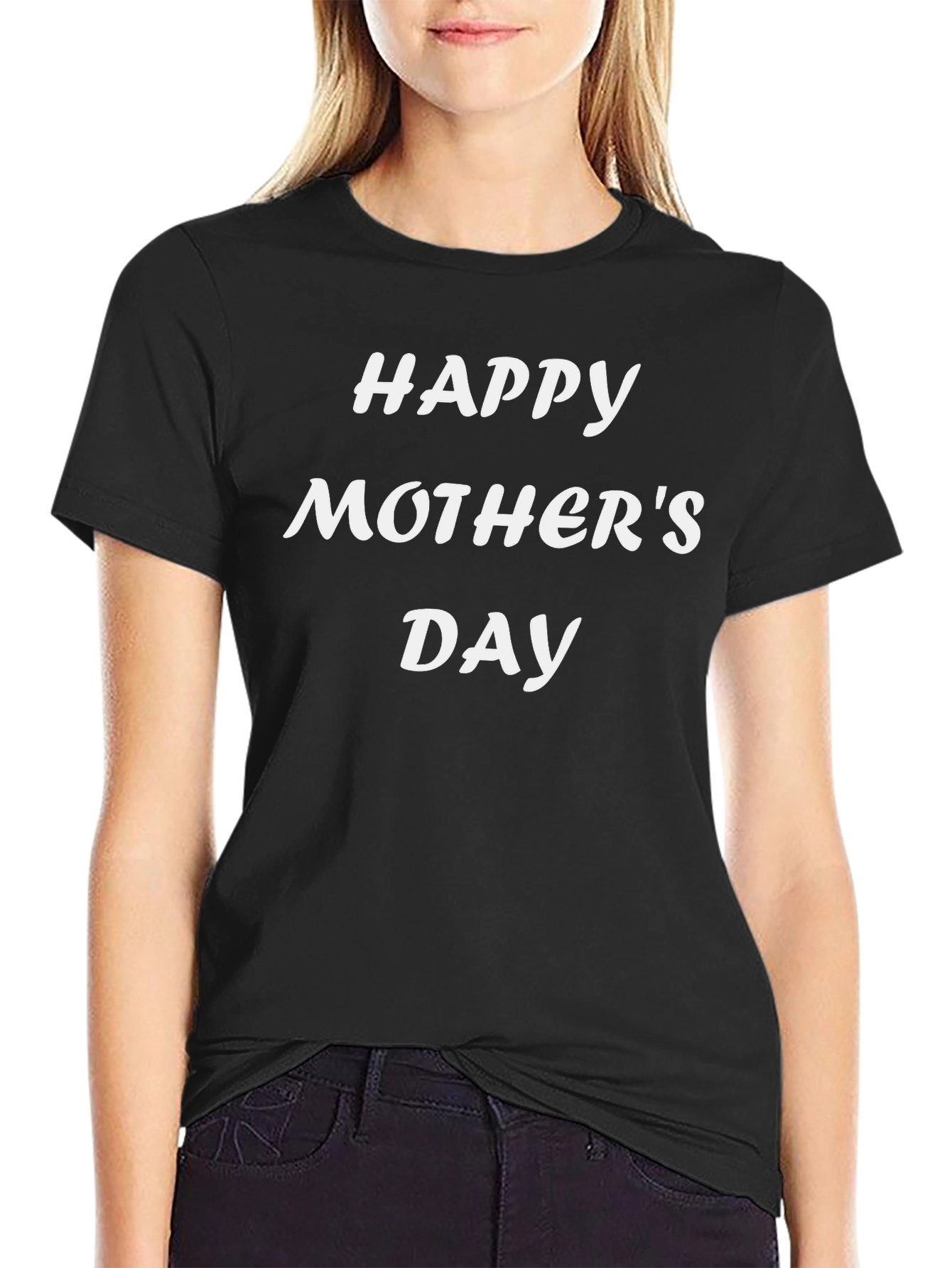 Happy Mothers Day Black T-Shirt