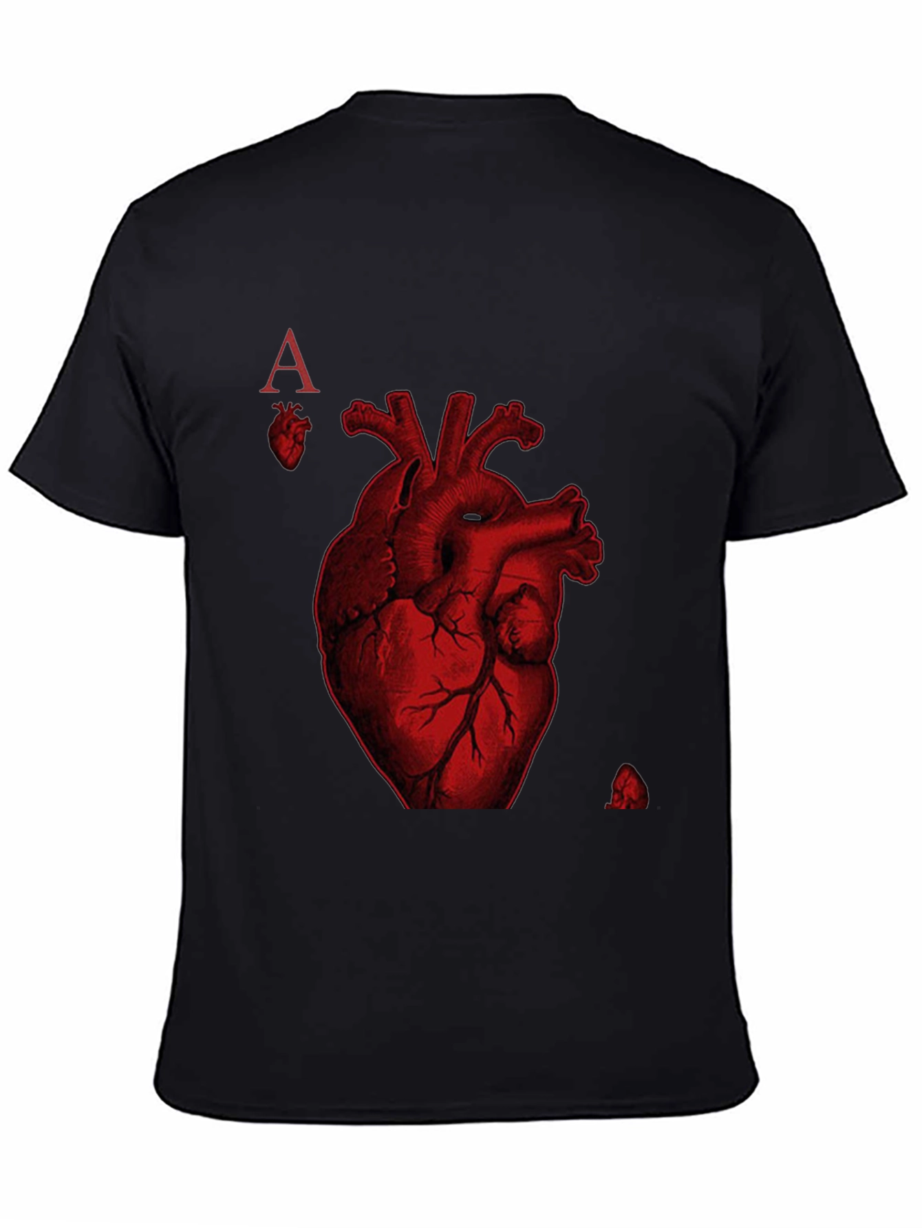 Ace of Hearts Anatomy T-Shirt - Black