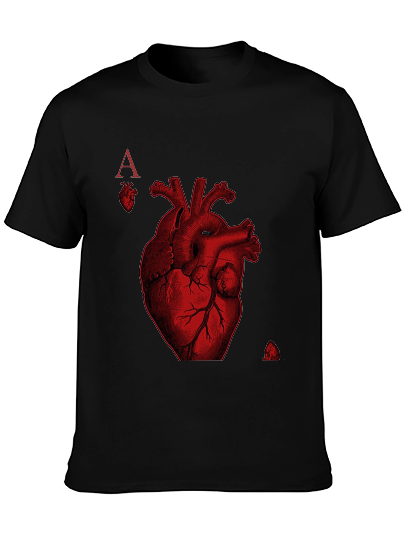 Ace of Hearts Anatomy T-Shirt - Black