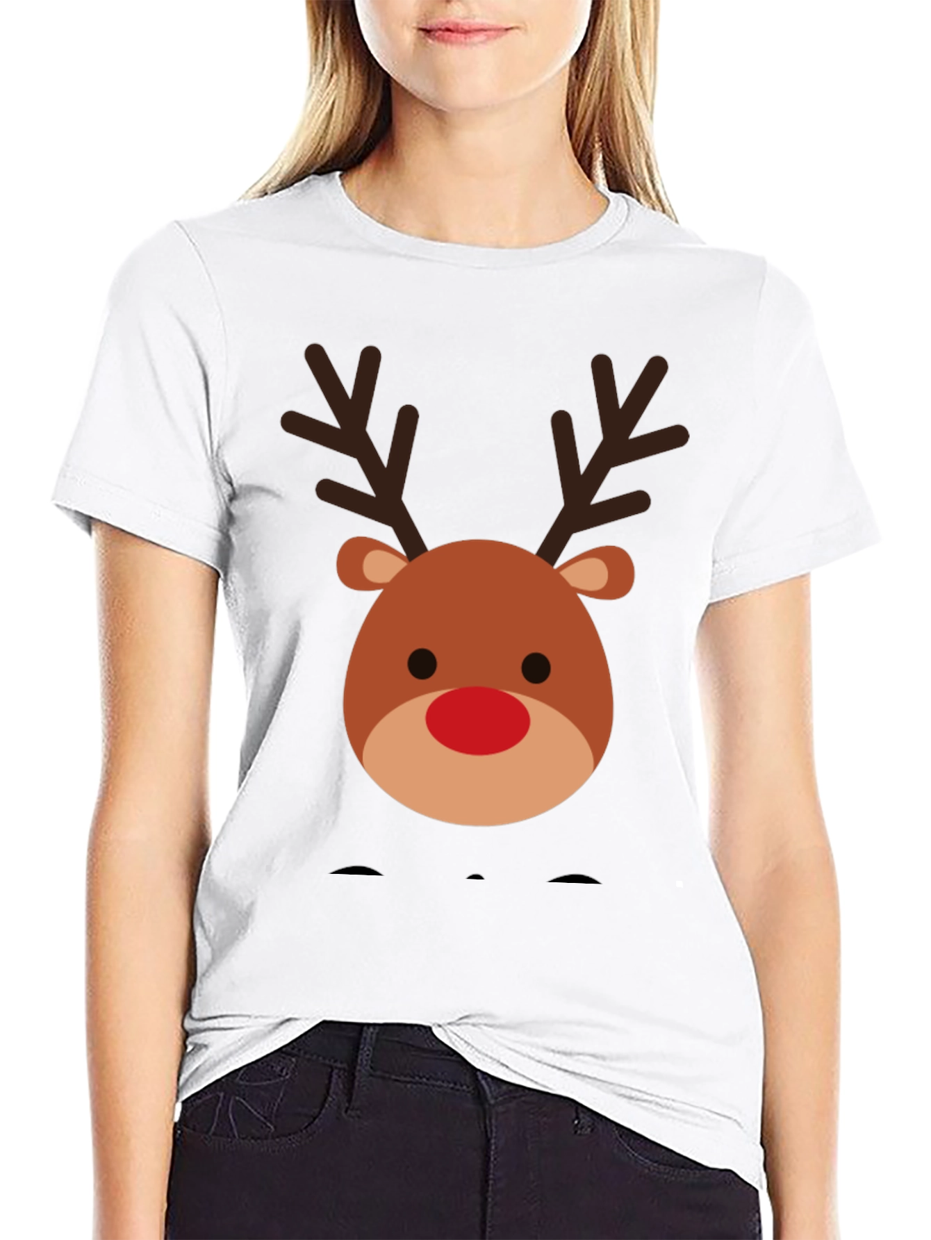 Reindeer Graphic Tee - Festive Holiday Style