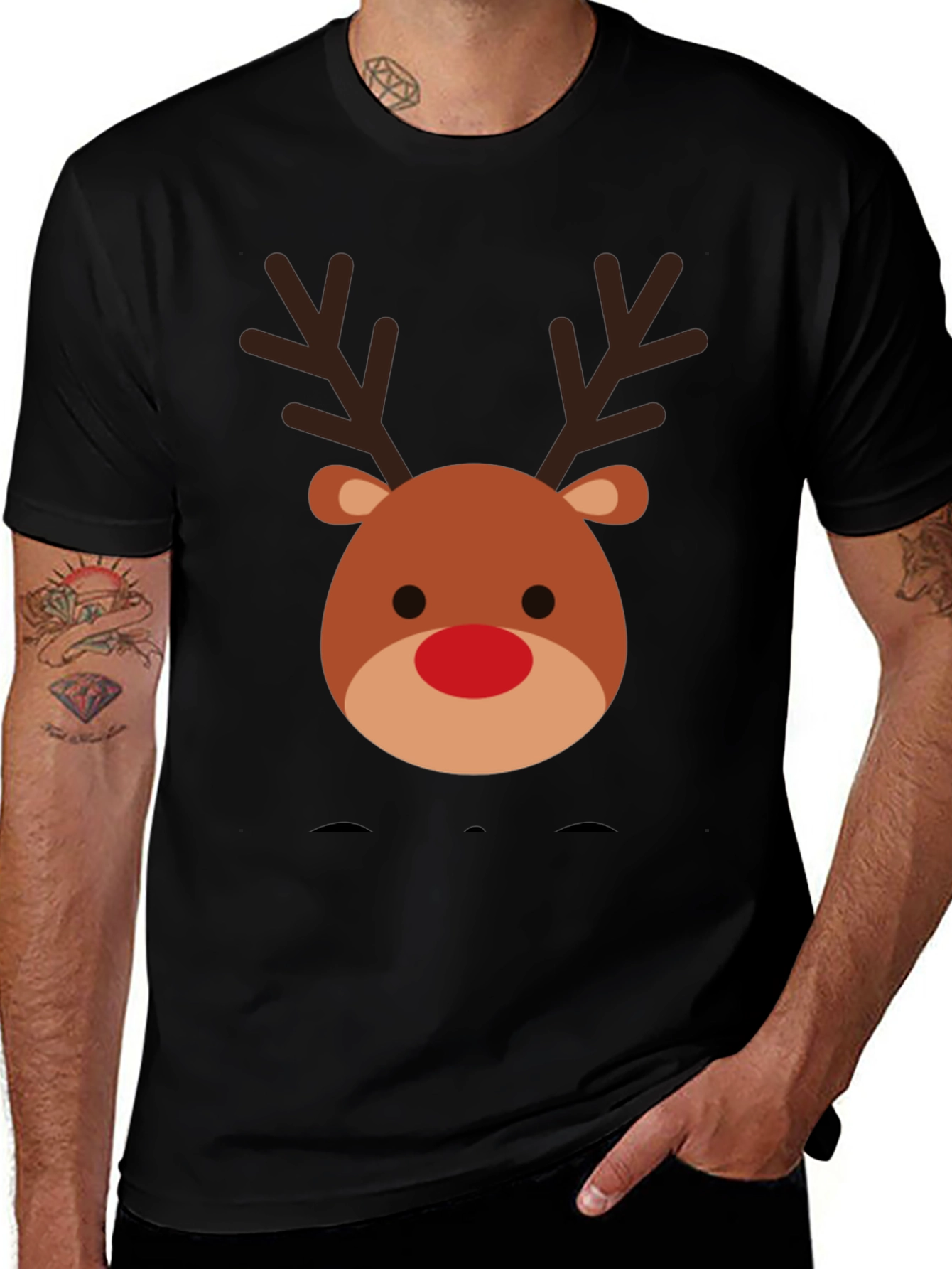 Reindeer Graphic Tee - Festive Holiday Style