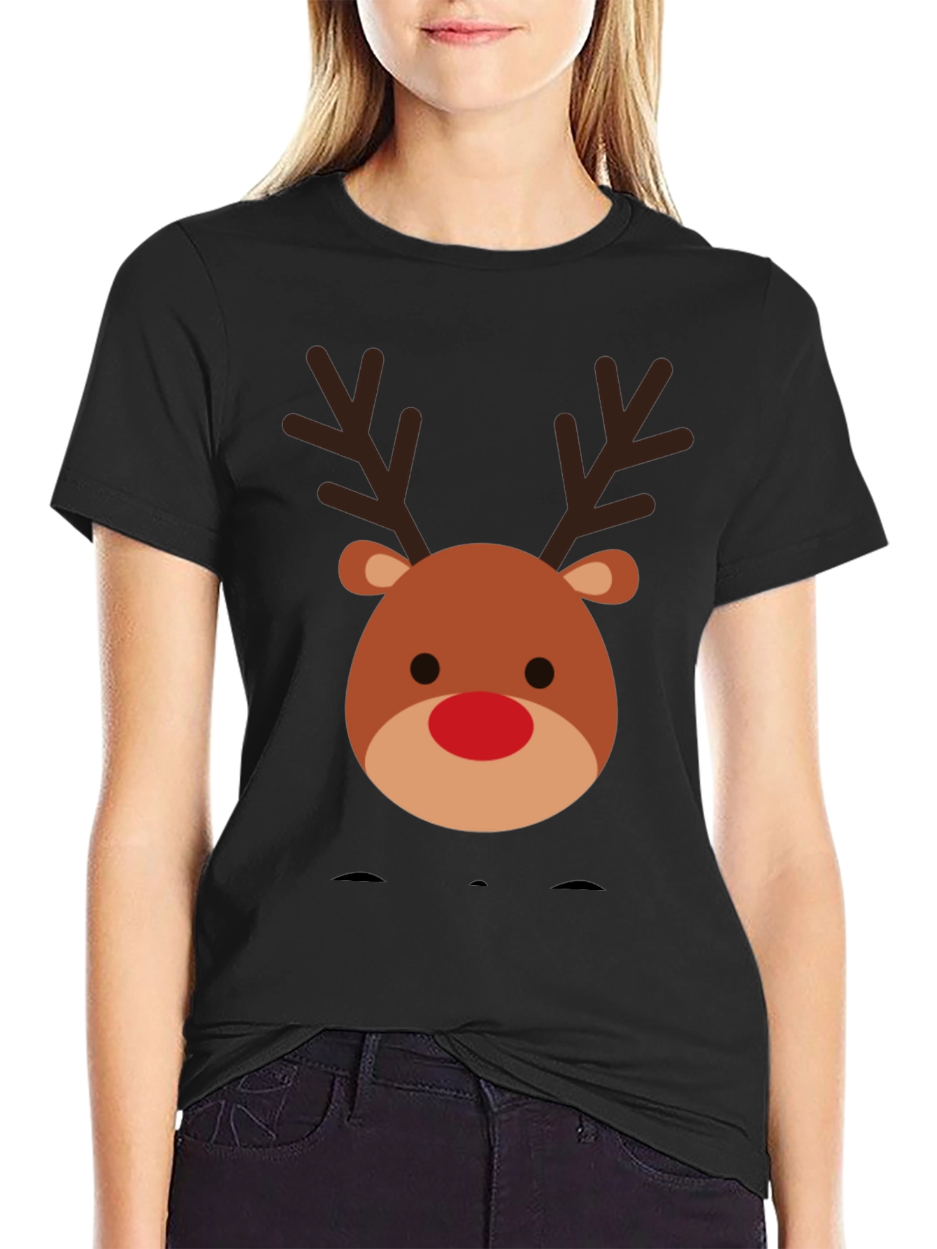 Reindeer Graphic Tee - Festive Holiday Style