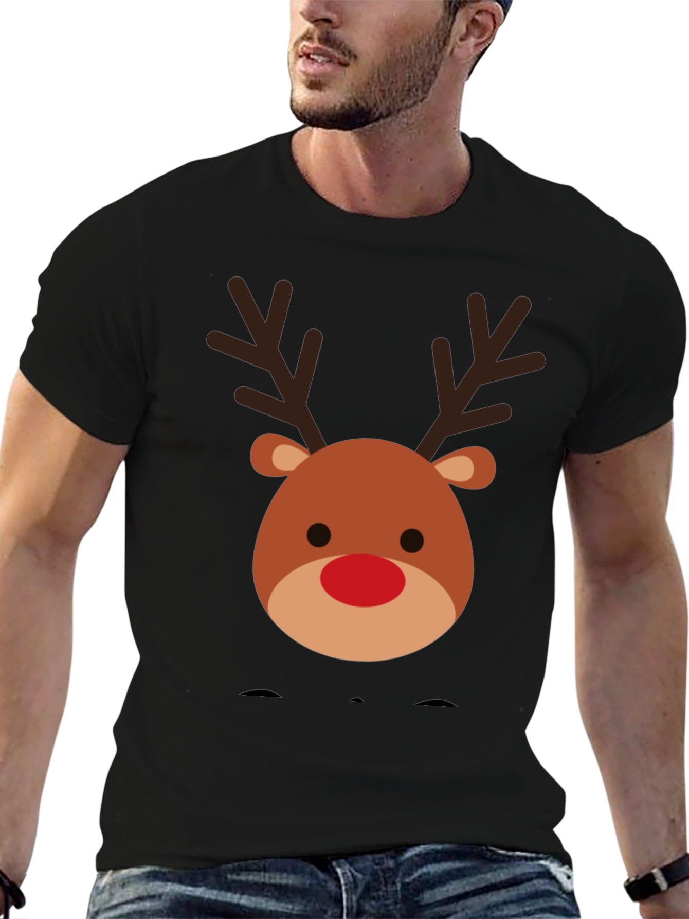 Reindeer Graphic Tee - Festive Holiday Style