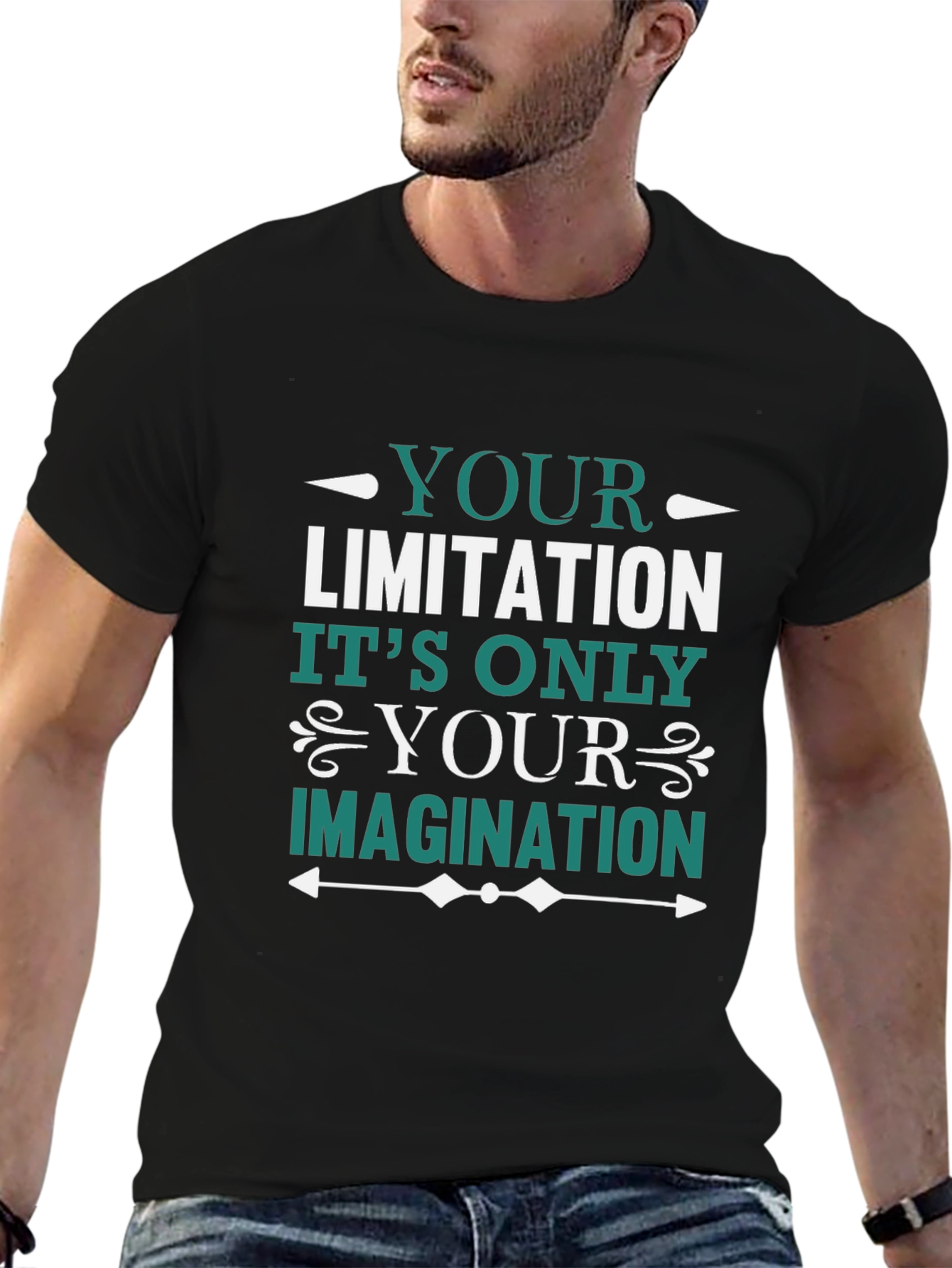 Motivational Graphic Tee - Your Limitation Imagination
