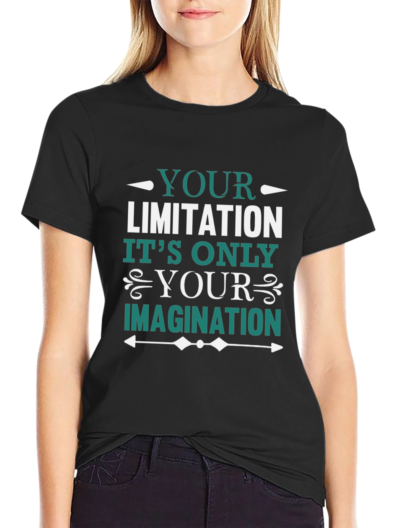 Motivational Graphic Tee - Your Limitation Imagination