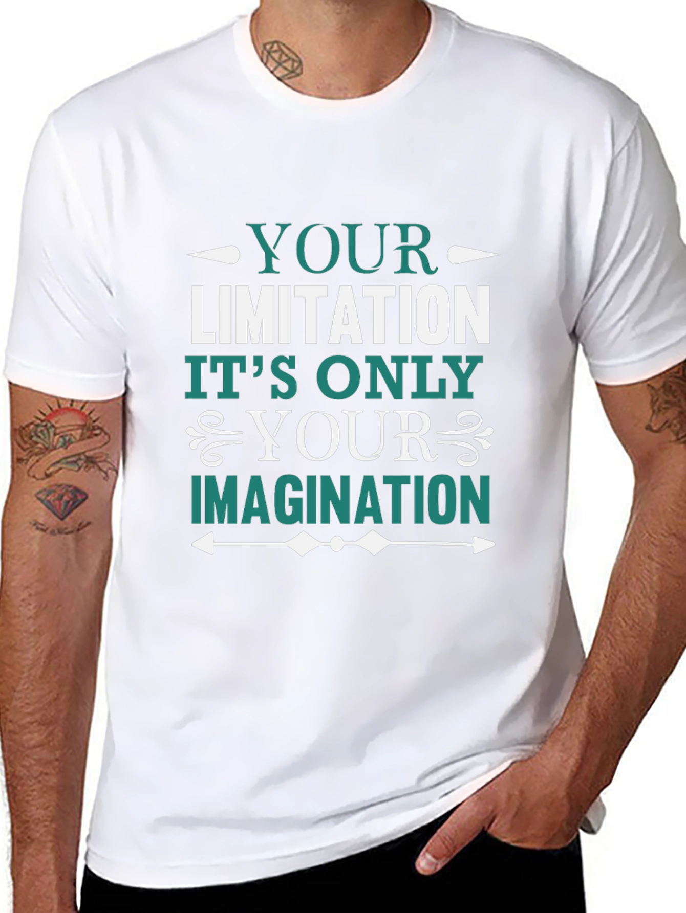Motivational Graphic Tee - Your Limitation Imagination