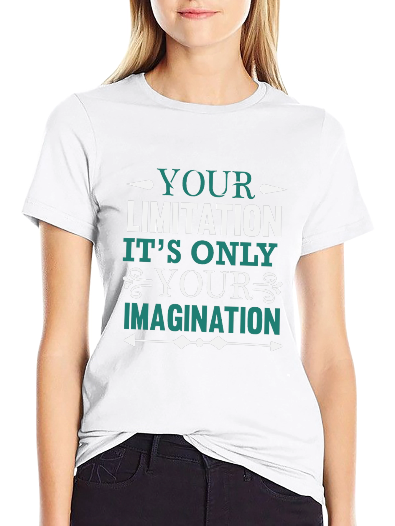 Motivational Graphic Tee - Your Limitation Imagination