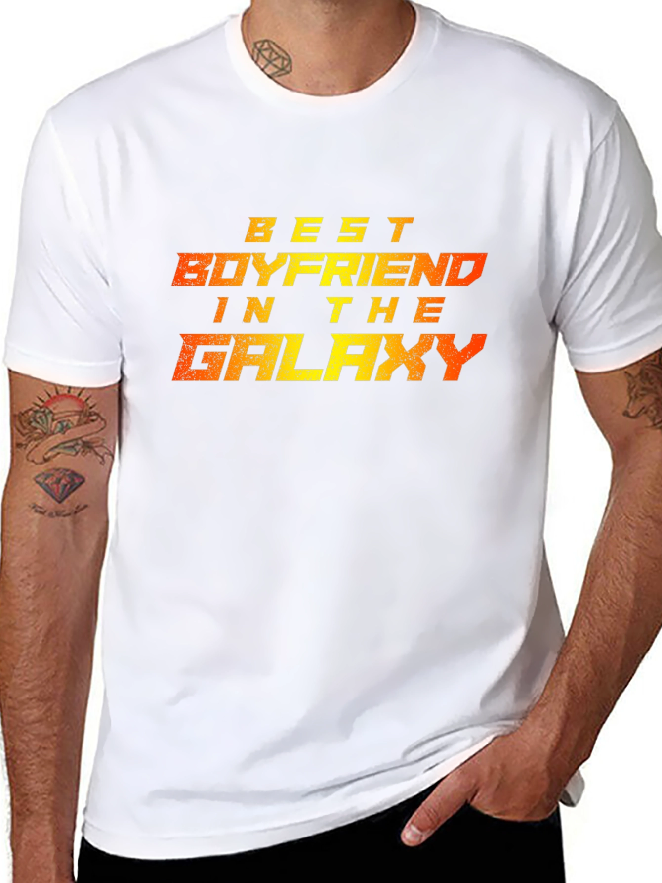 Best Boyfriend in the Galaxy Black Graphic Tee