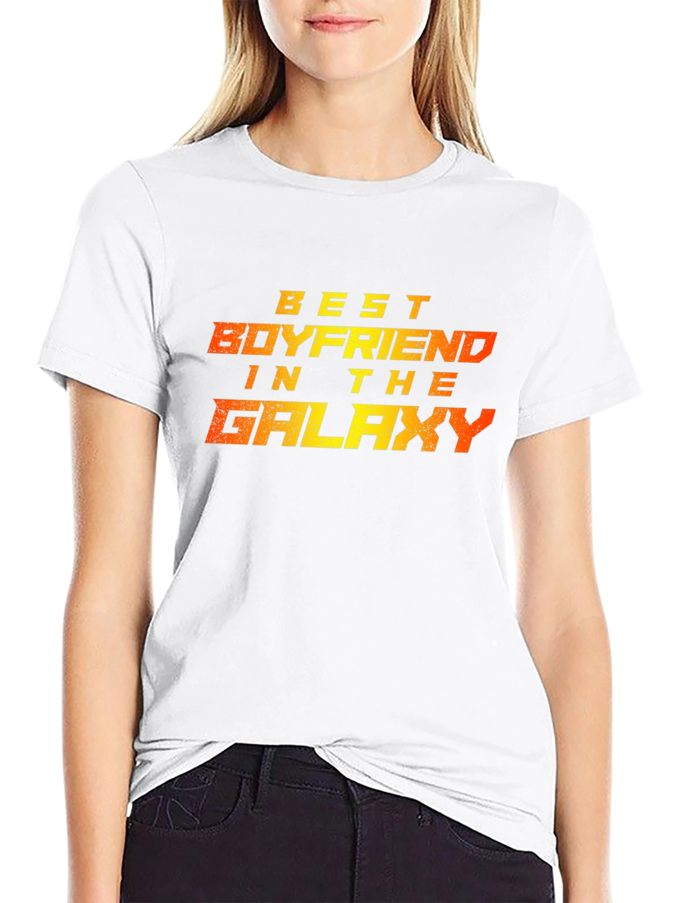 Best Boyfriend in the Galaxy Black Graphic Tee