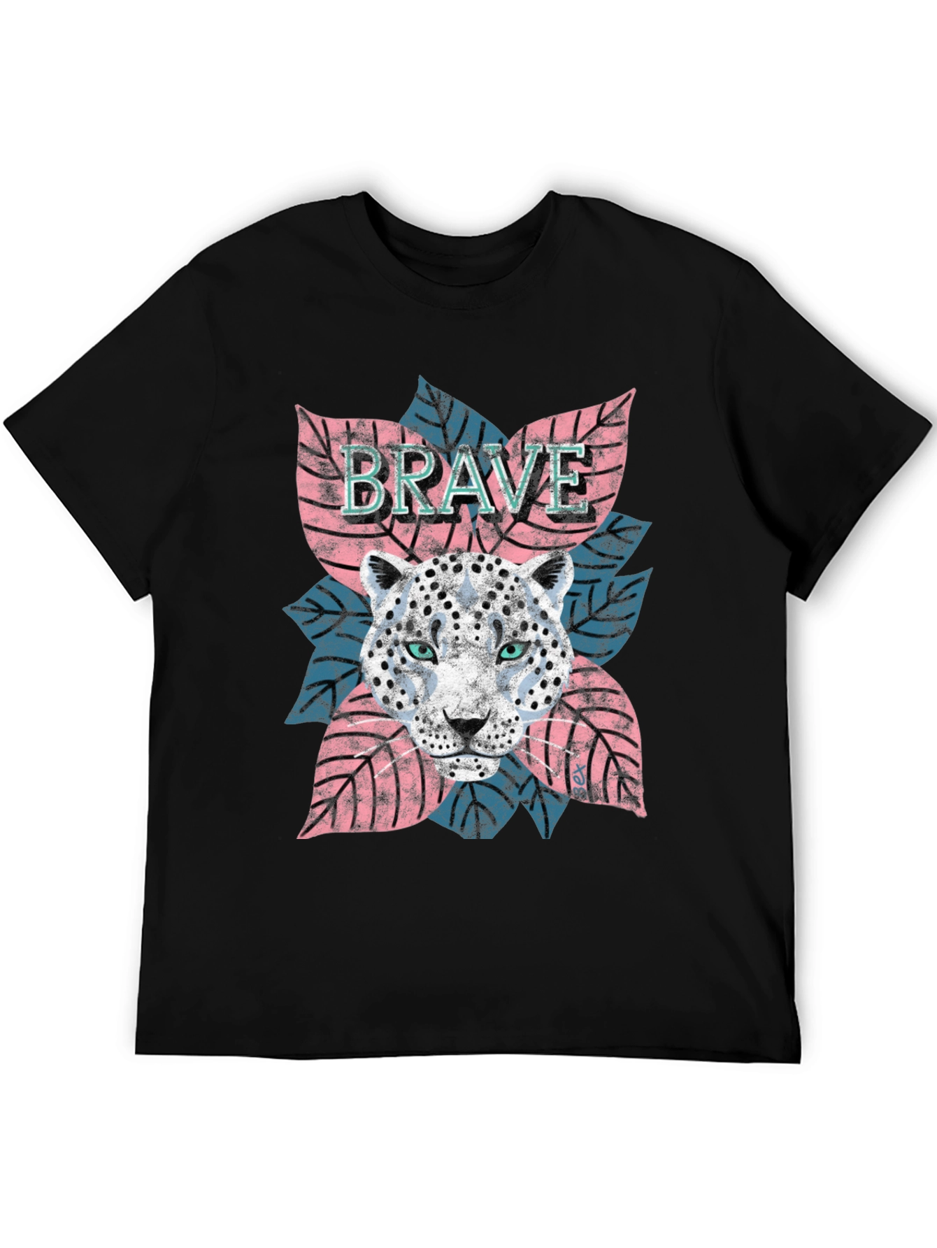 Brave Leopard Graphic Tee - Stylish Mens T-Shirt