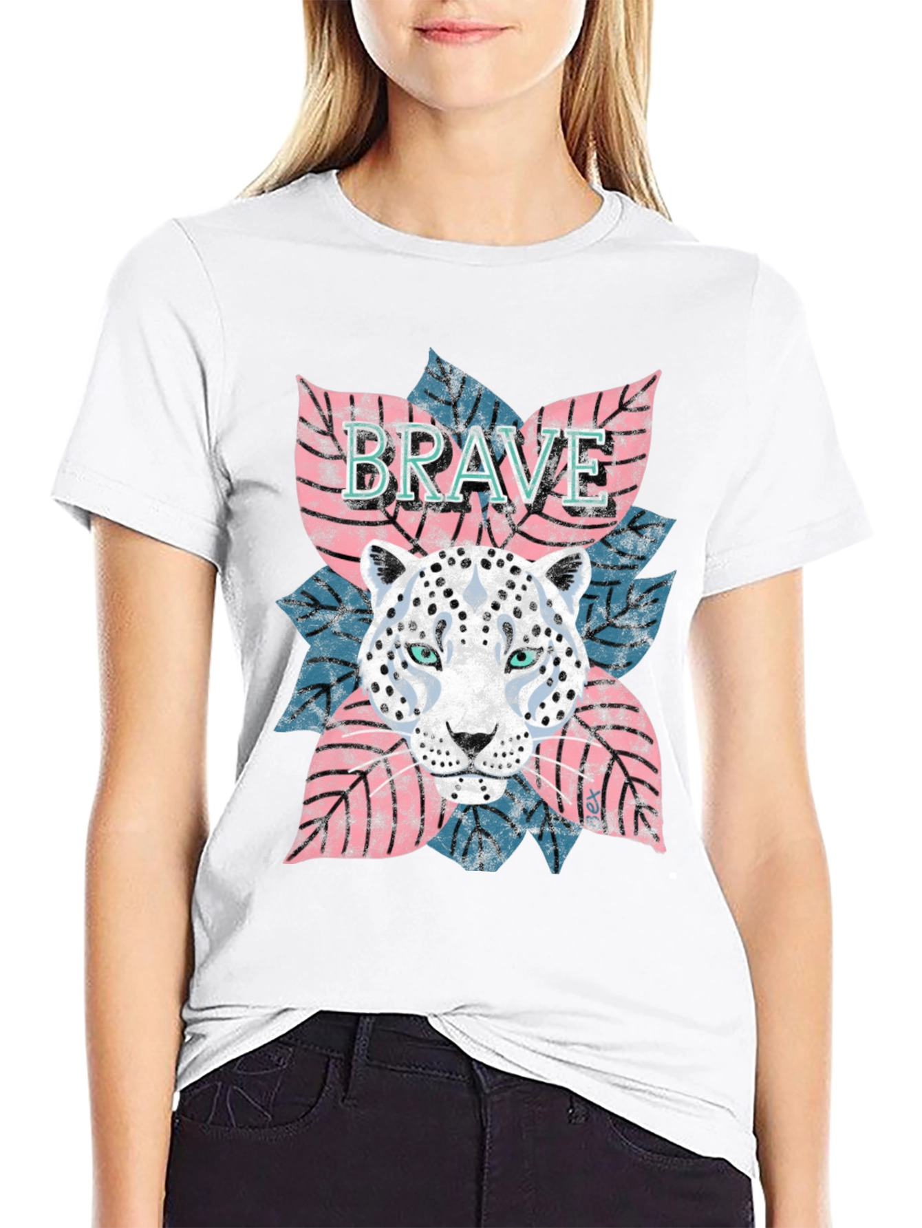 Brave Leopard Graphic Tee - Stylish Mens T-Shirt