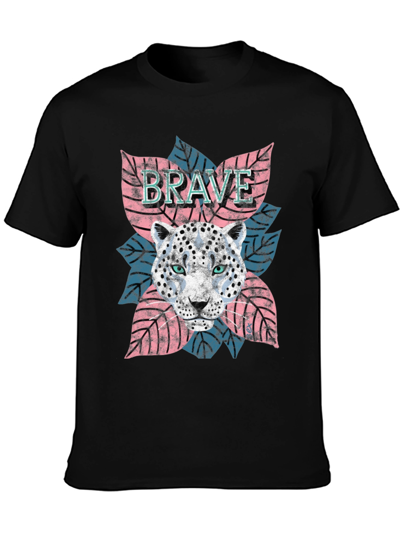 Brave Leopard Graphic Tee - Stylish Mens T-Shirt