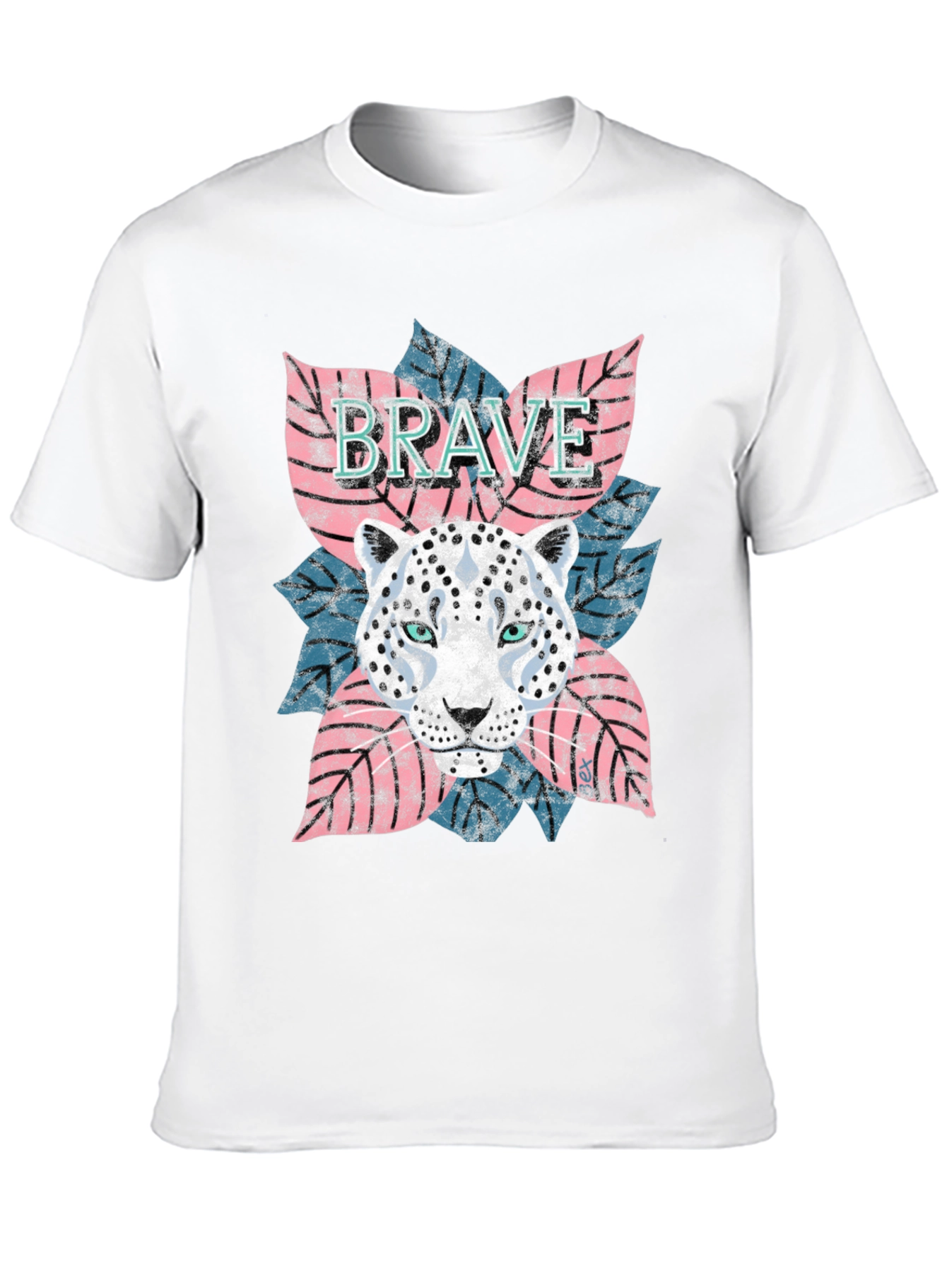 Brave Leopard Graphic Tee - Stylish Mens T-Shirt