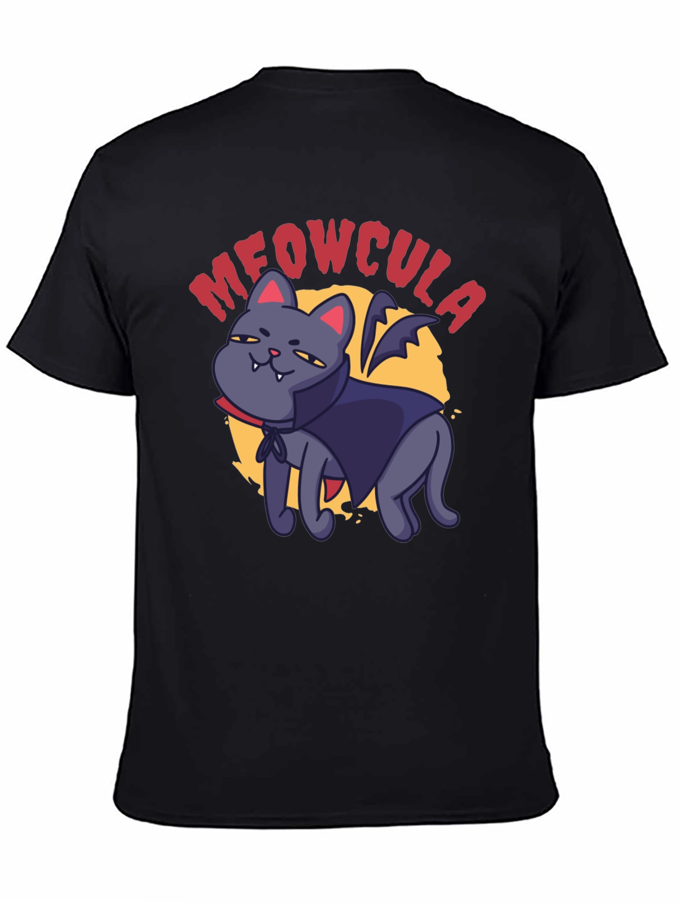 Meowcula Vampire Cat Graphic T-Shirt