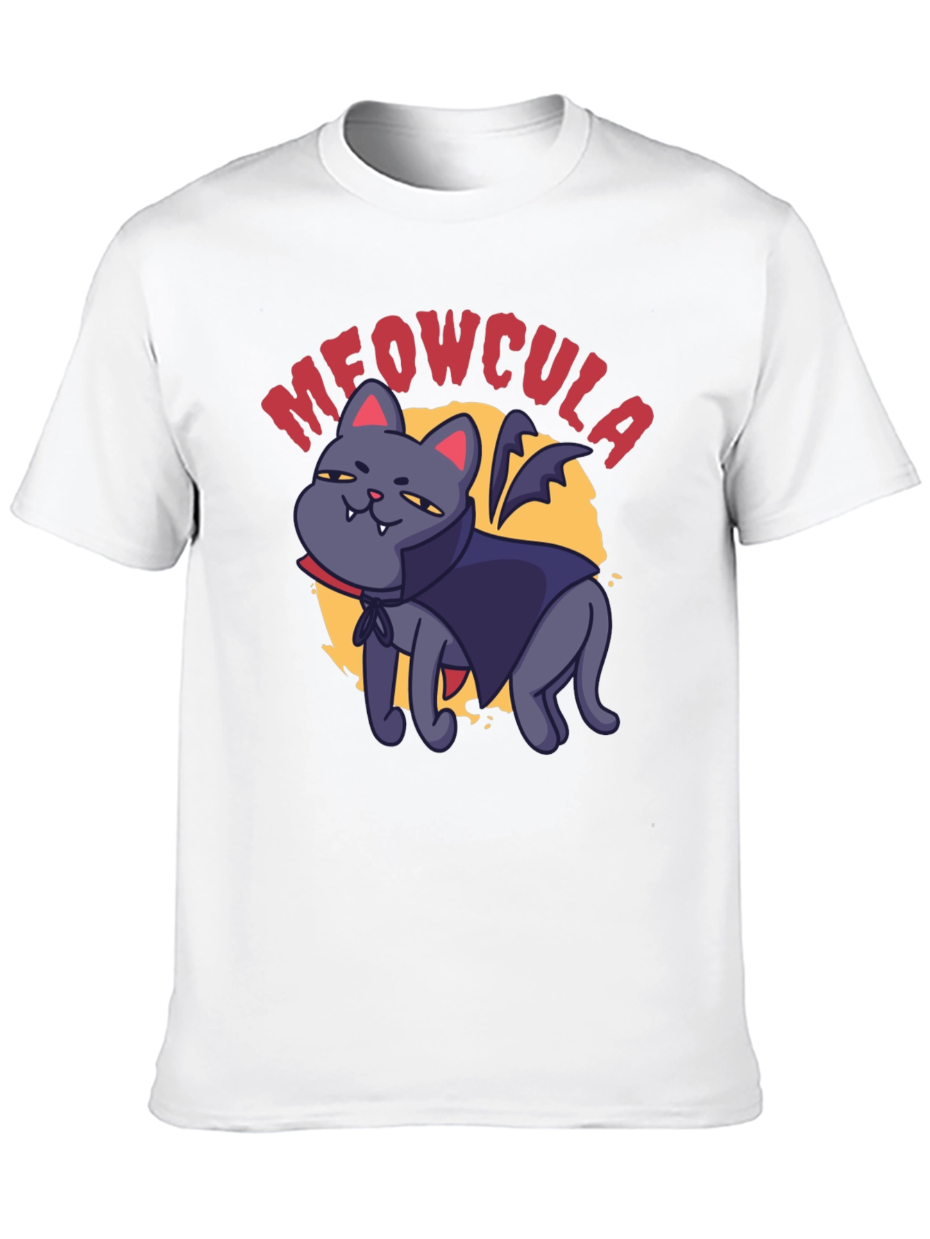 Meowcula Vampire Cat Graphic T-Shirt