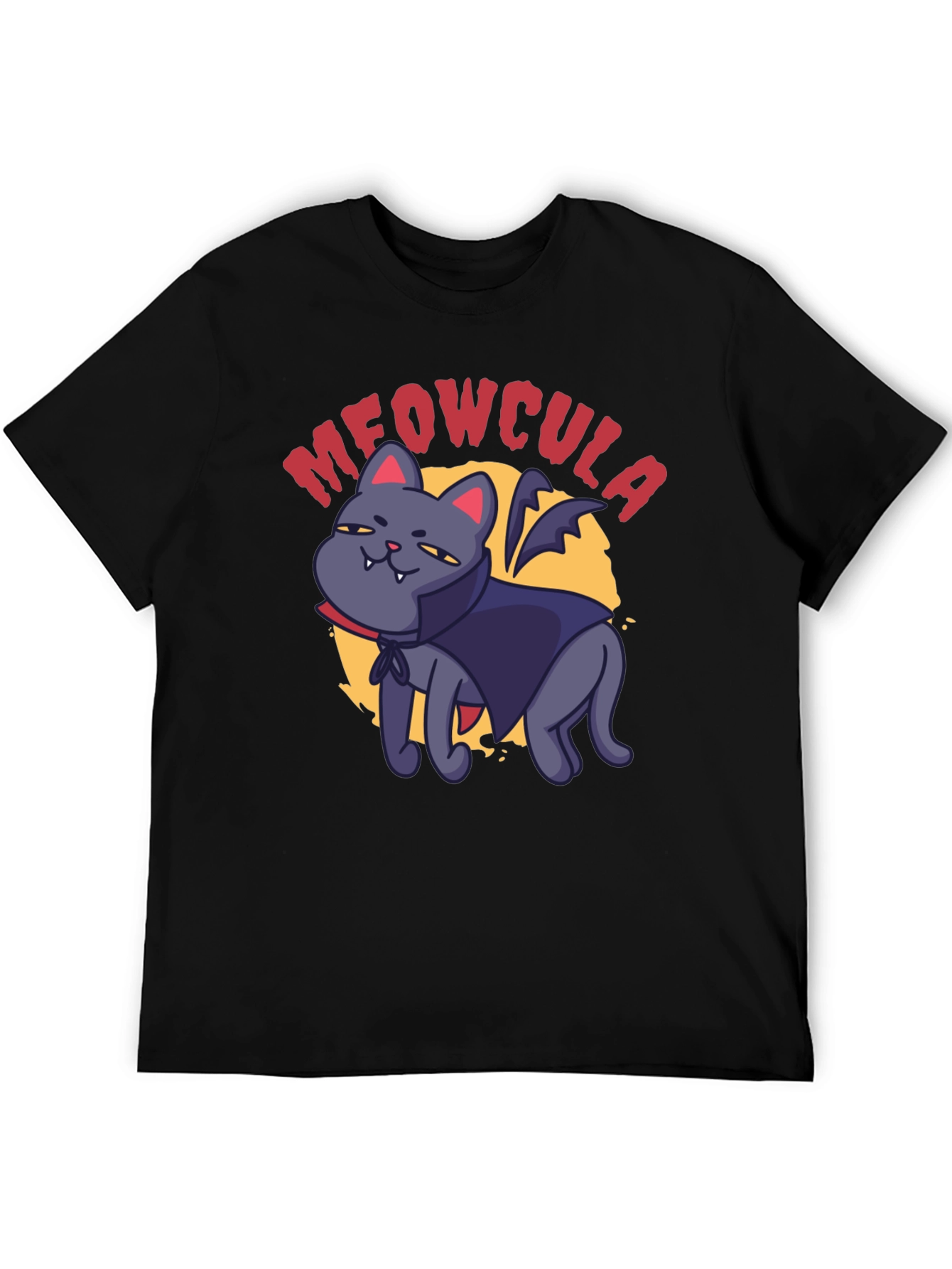 Meowcula Vampire Cat Graphic T-Shirt