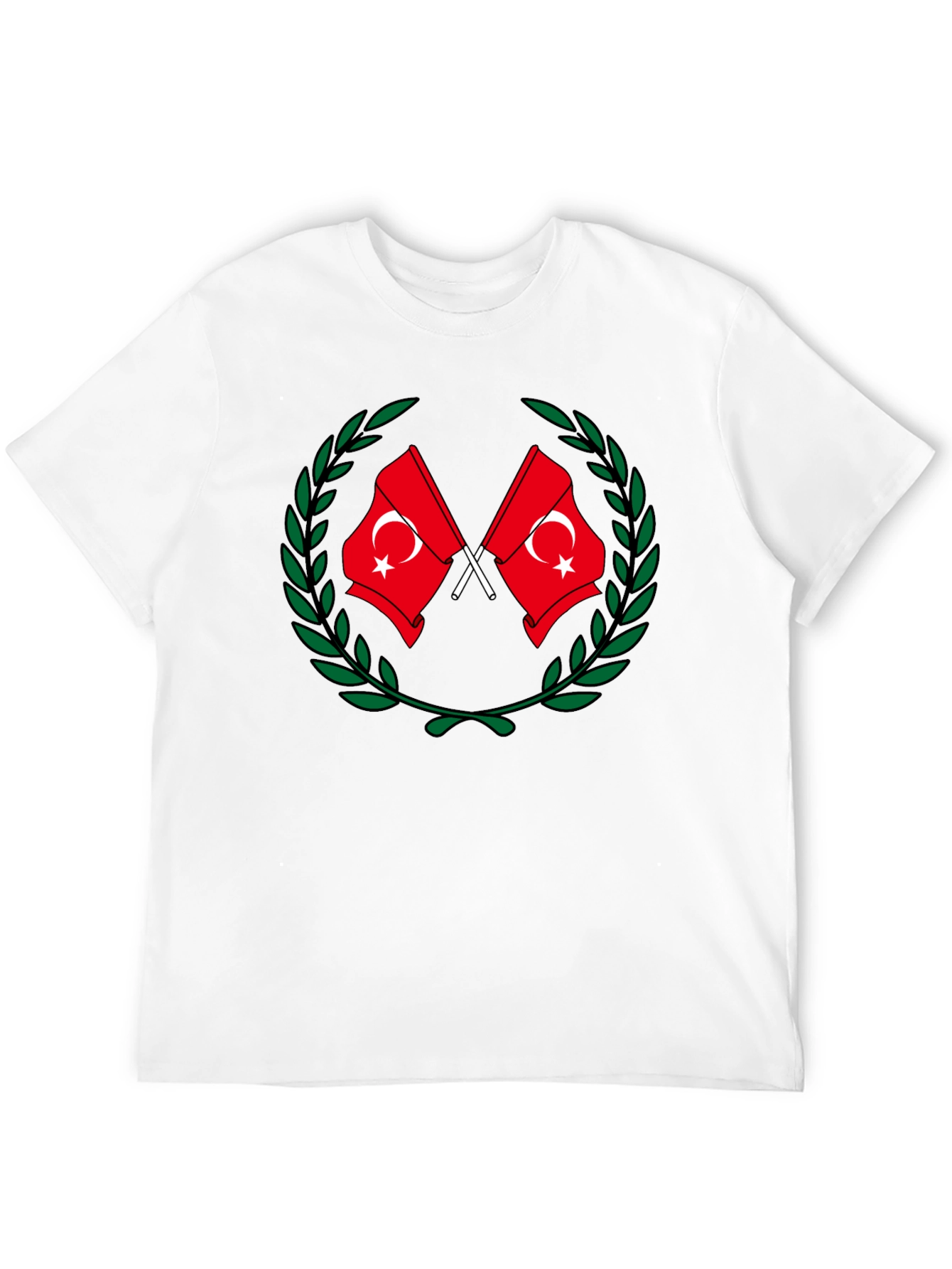 Turkey Flag Wreath Graphic Tee - Black