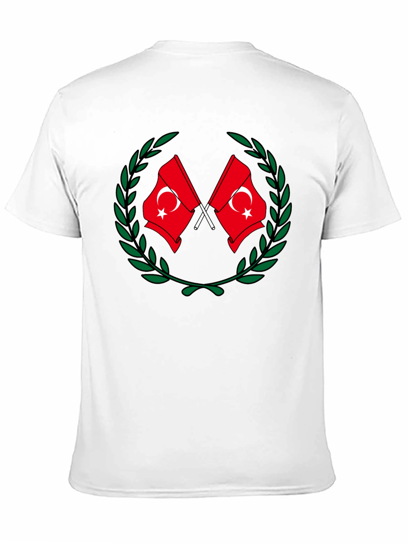 Turkey Flag Wreath Graphic Tee - Black