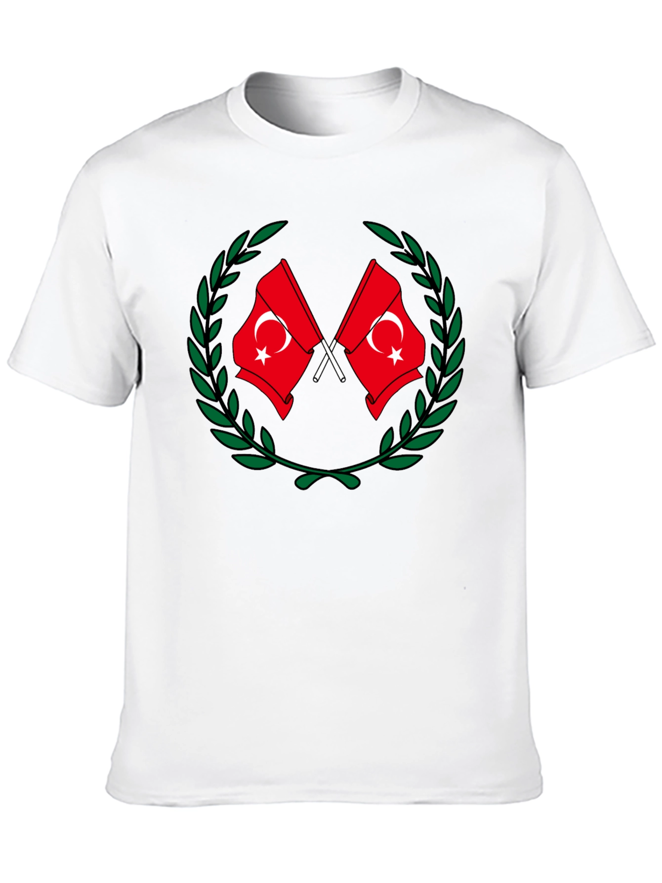Turkey Flag Wreath Graphic Tee - Black