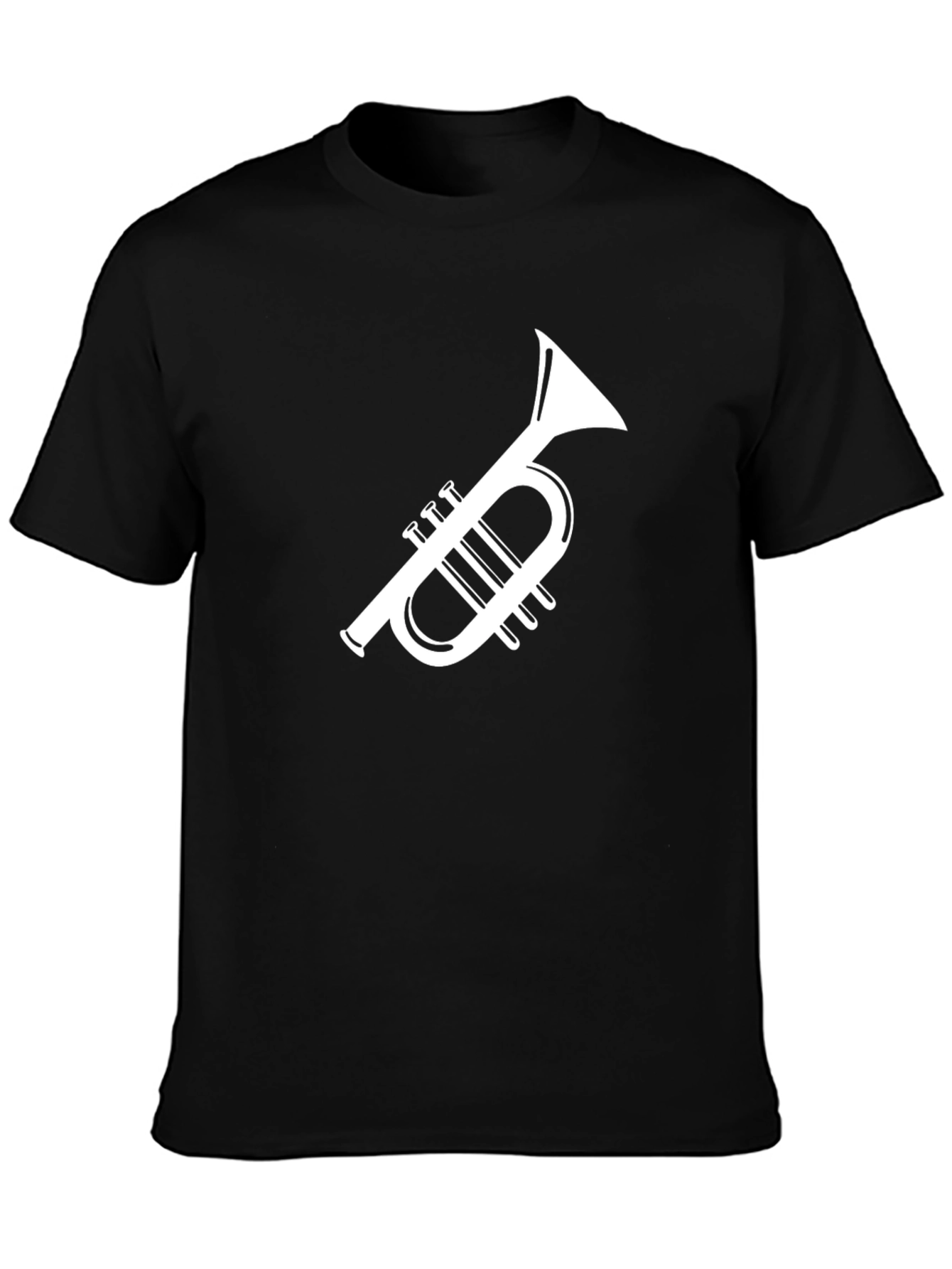 Trumpet Graphic Tee - Music Lovers Black T-Shirt