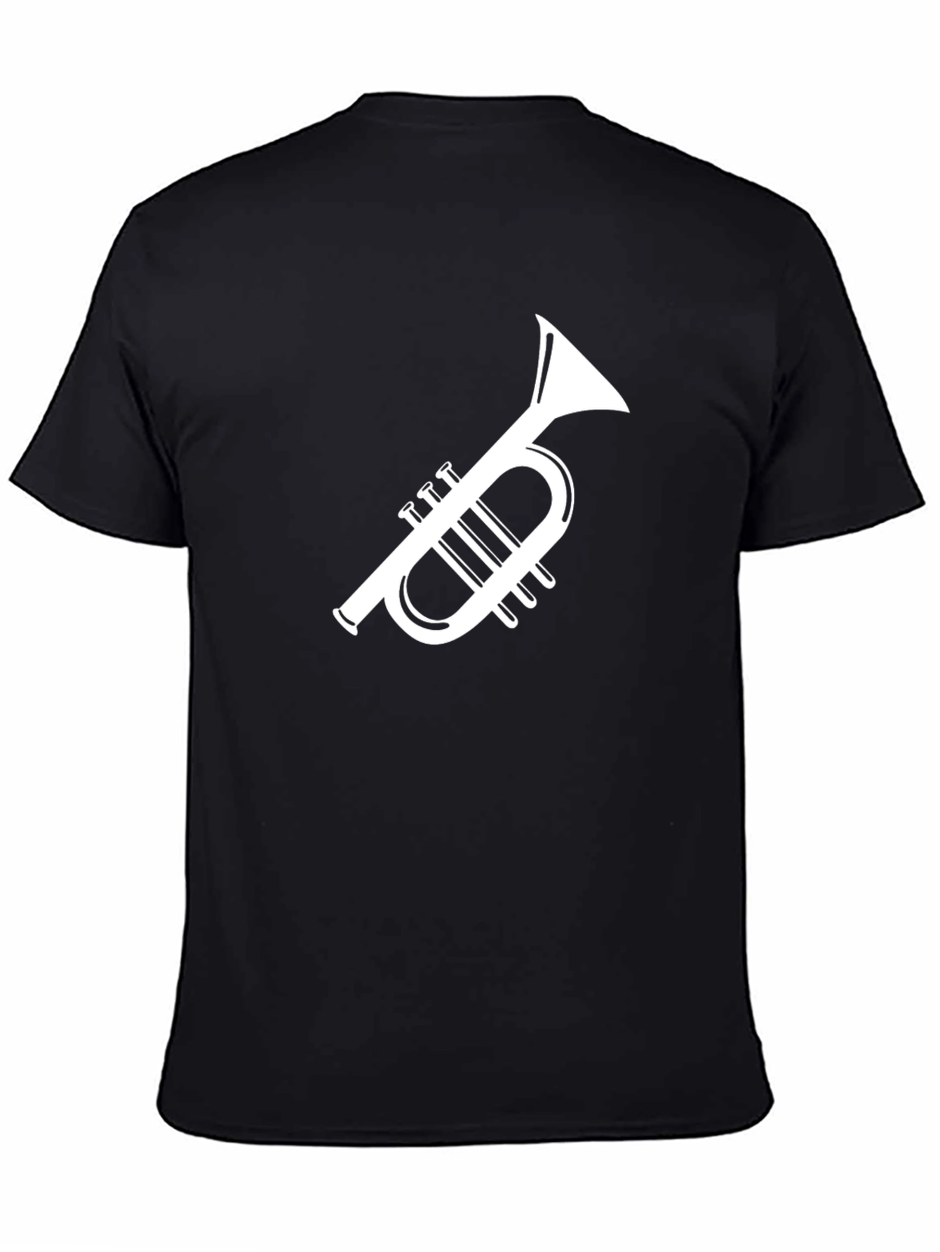 Trumpet Graphic Tee - Music Lovers Black T-Shirt