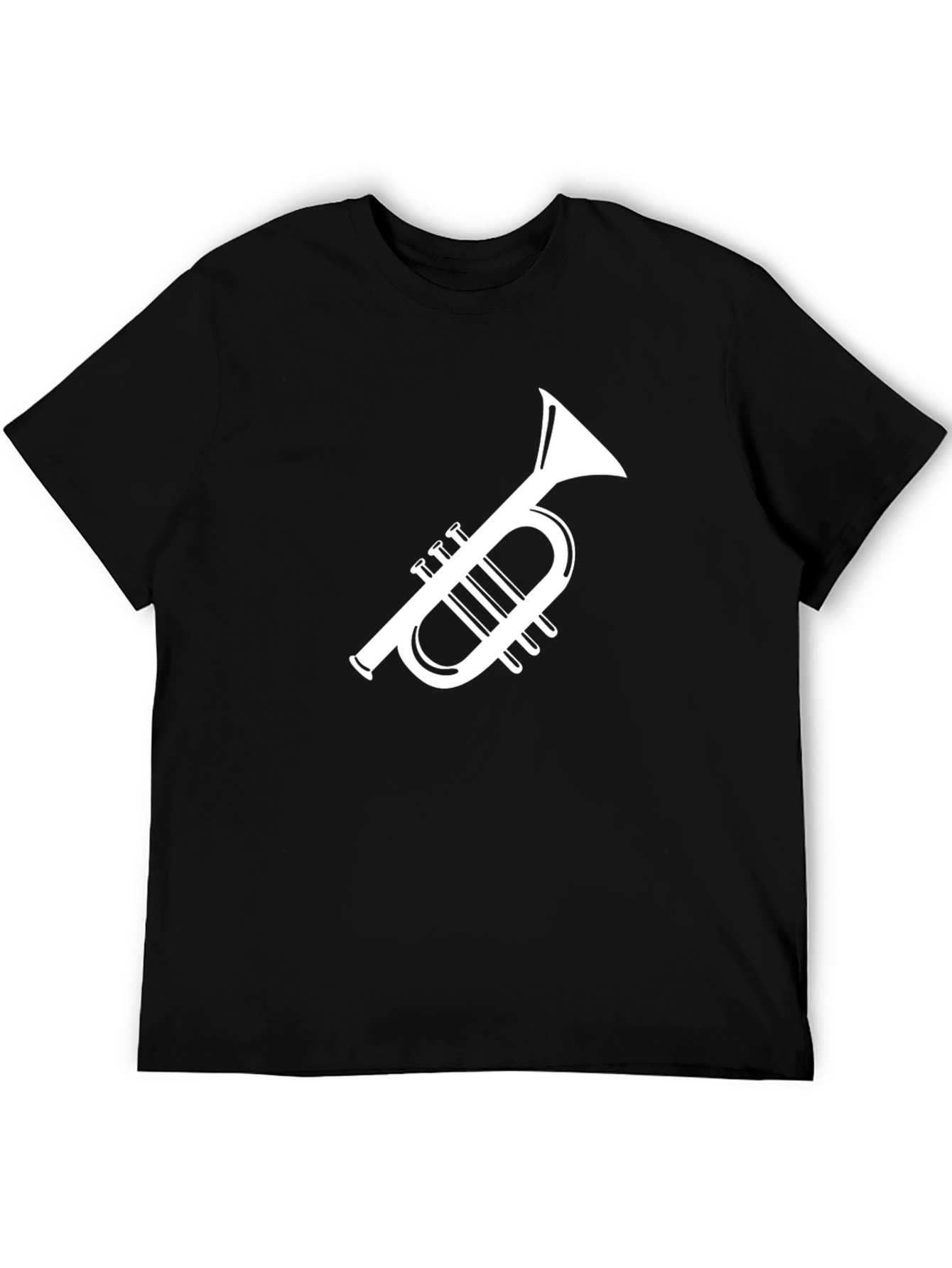Trumpet Graphic Tee - Music Lovers Black T-Shirt