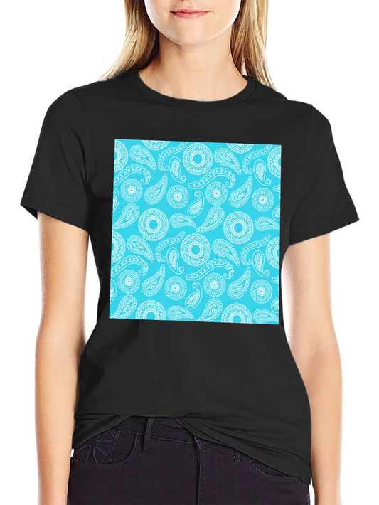 Paisley Pattern Tee - Stylish Black T-Shirt